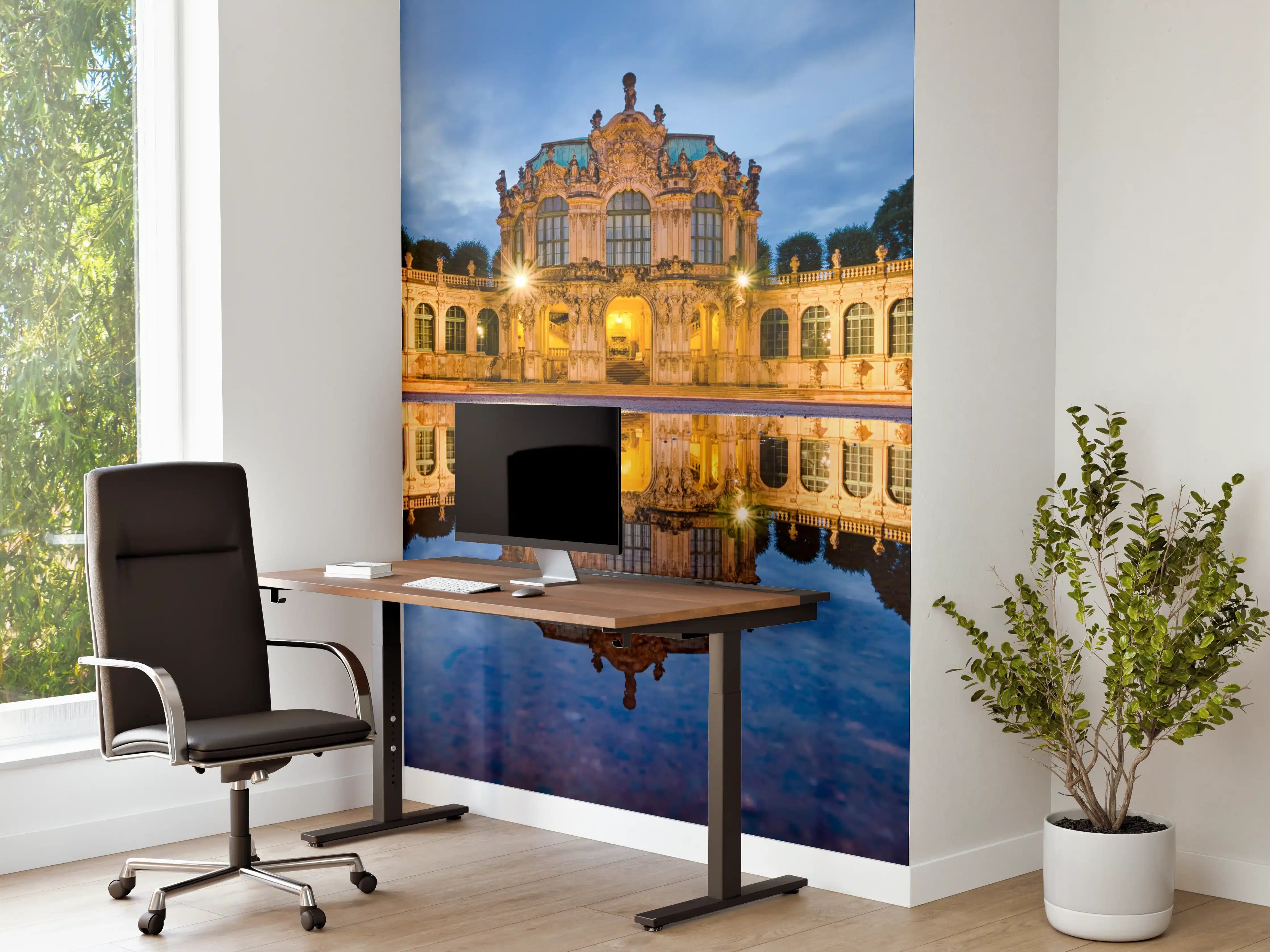 Büro Wandgestaltung - Dresdner Zwinger mit Reflexion