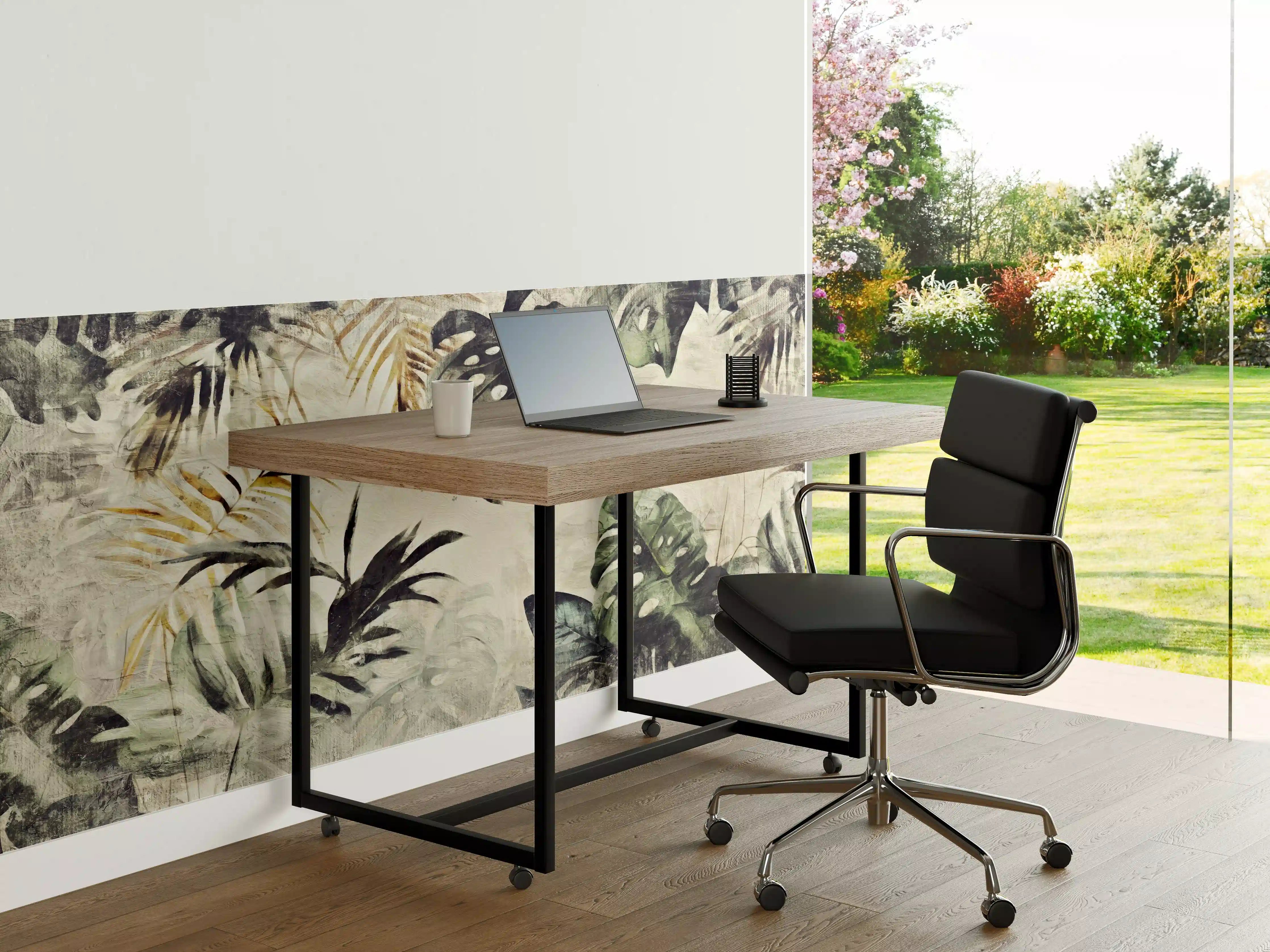 Büro Wandgestaltung - Dschungel mit Blättern und Pflanzen