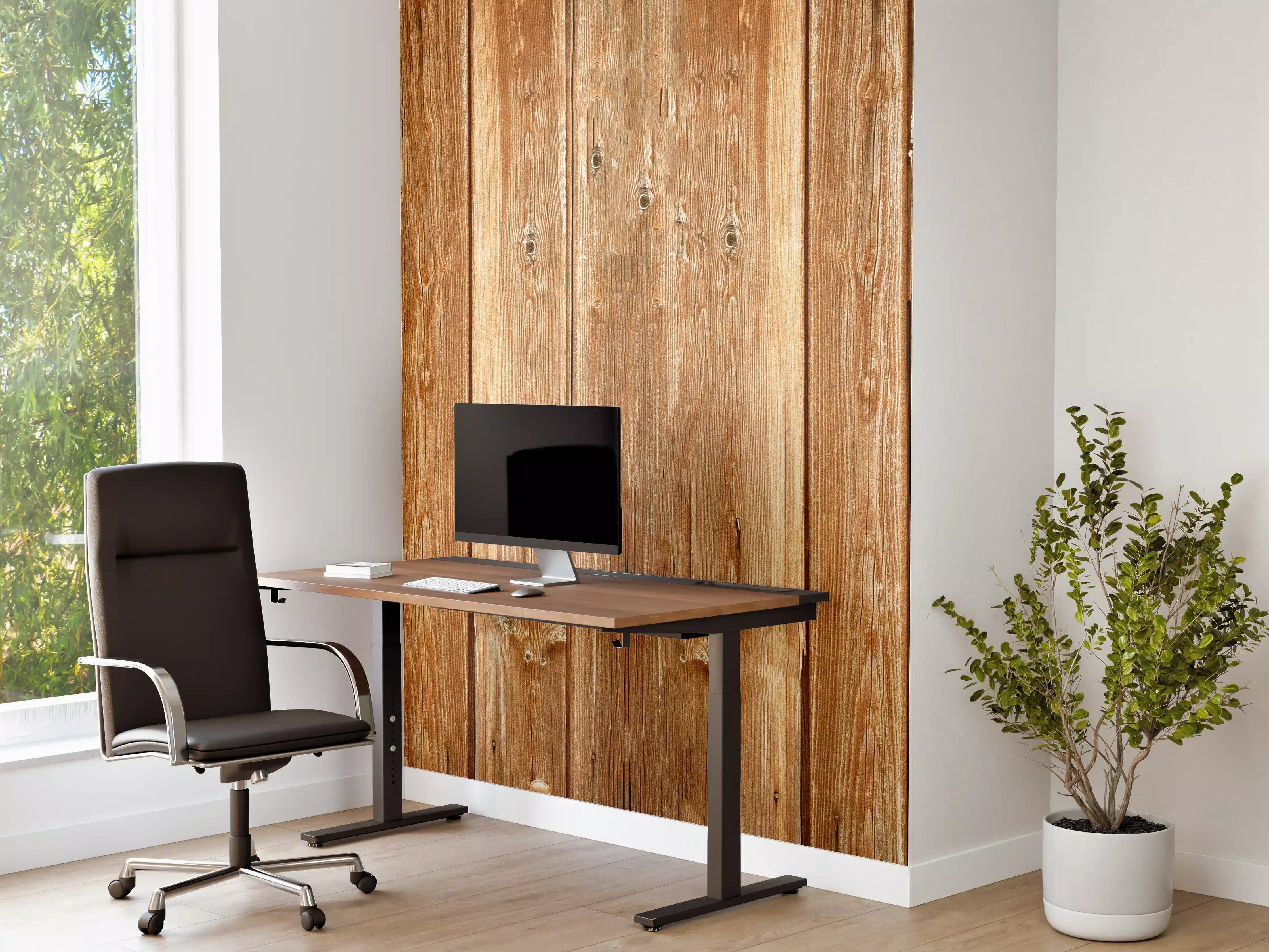 Büro Wandgestaltung - Dünne vertikale Holzplatten