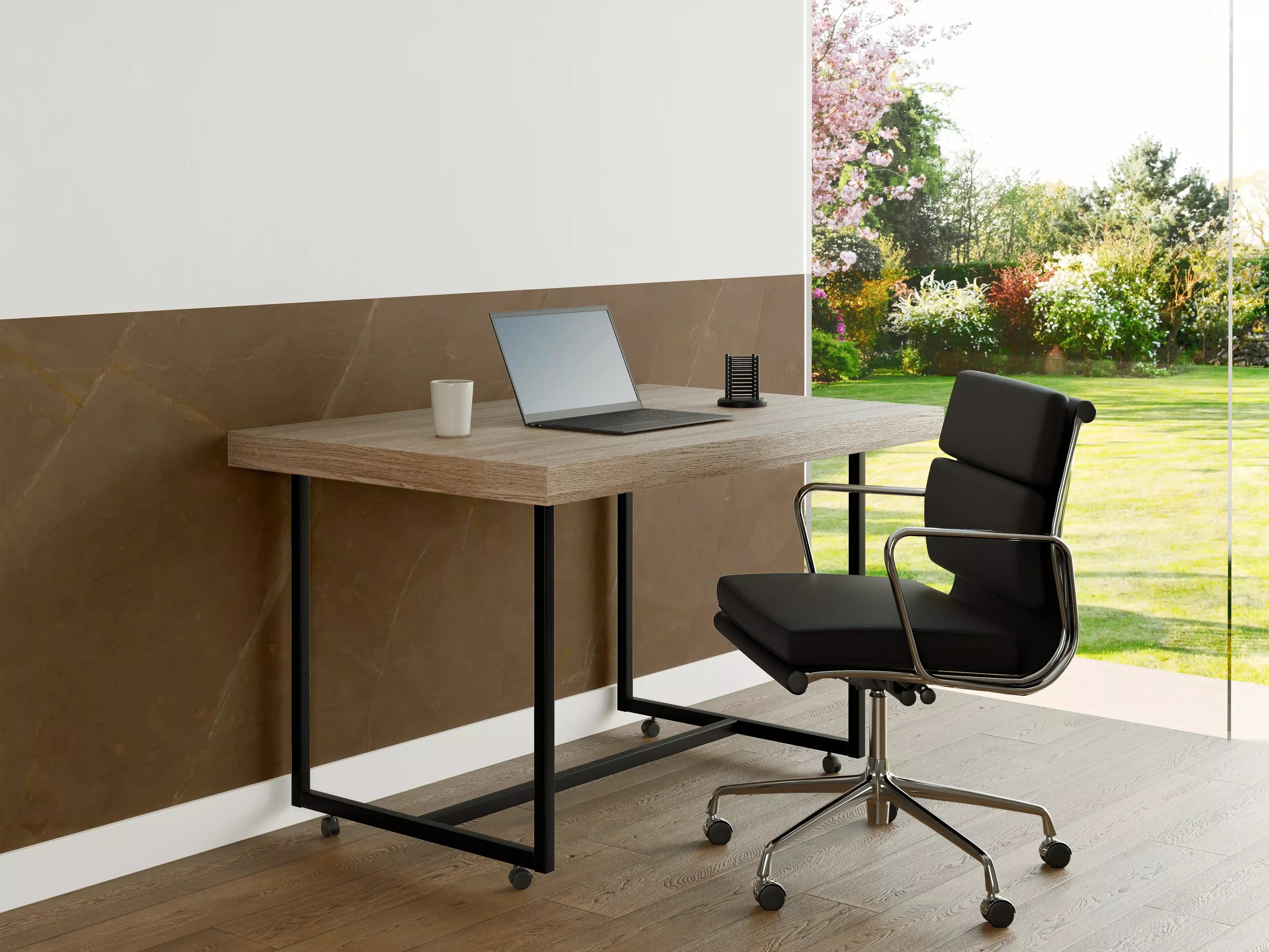 Büro Wandgestaltung - Dunkelbrauner Marmor