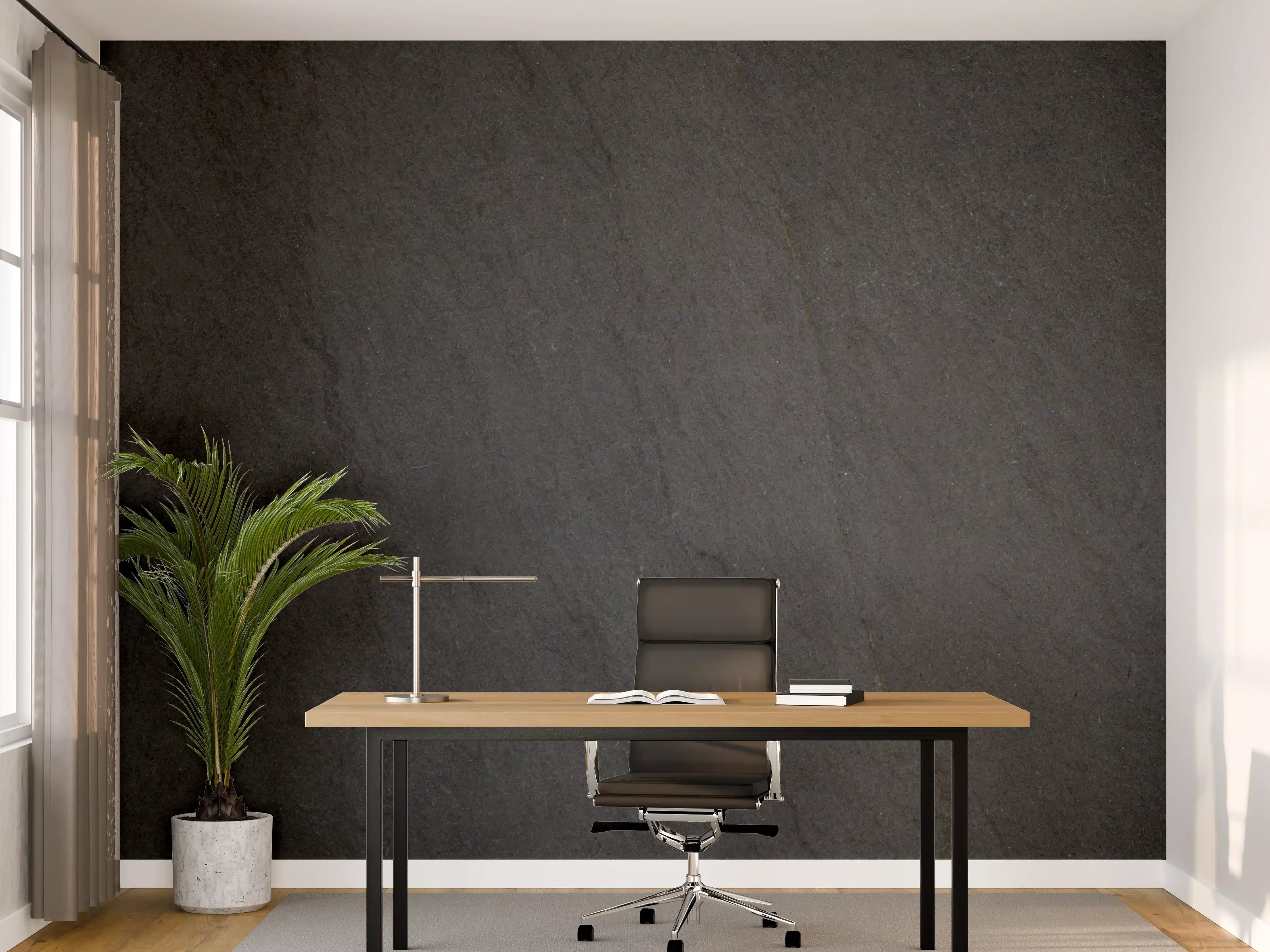 Büro Wandgestaltung - Dunkelgrauer Schiefer