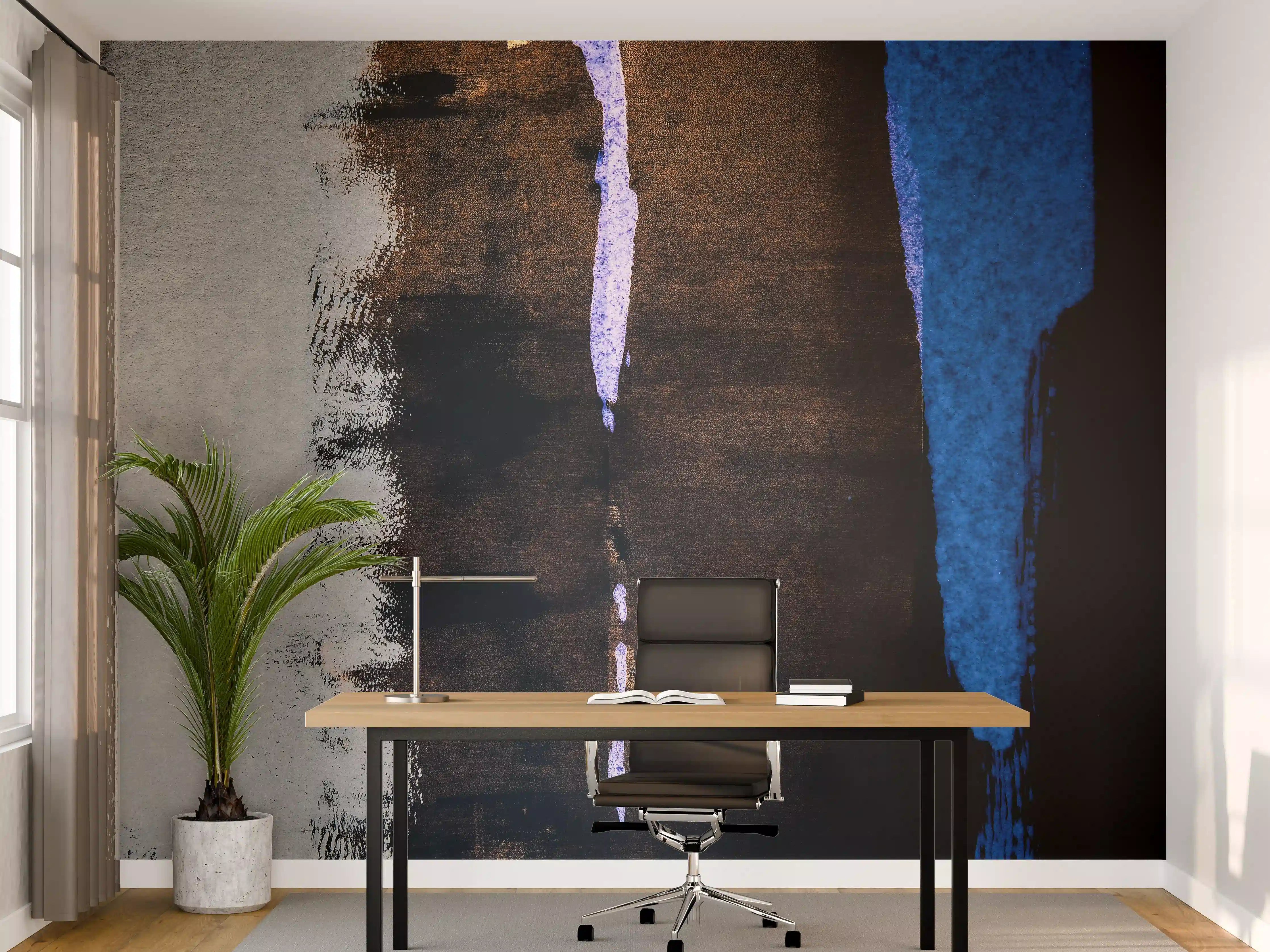 Büro Wandgestaltung - Dunkle Reflexion Abstrakte Kunst