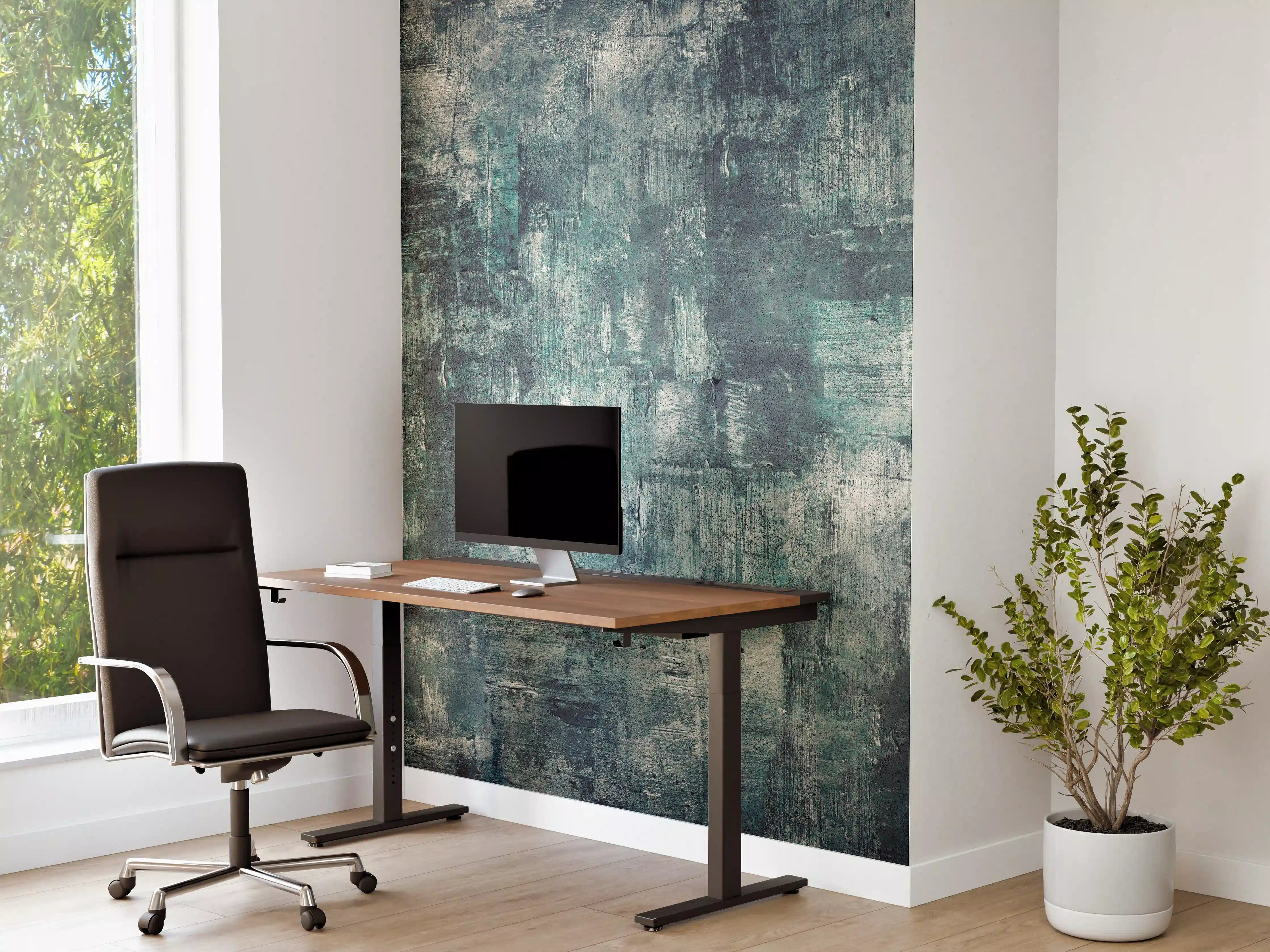 Büro Wandgestaltung - Dunkler Öl-Farb Betonlook