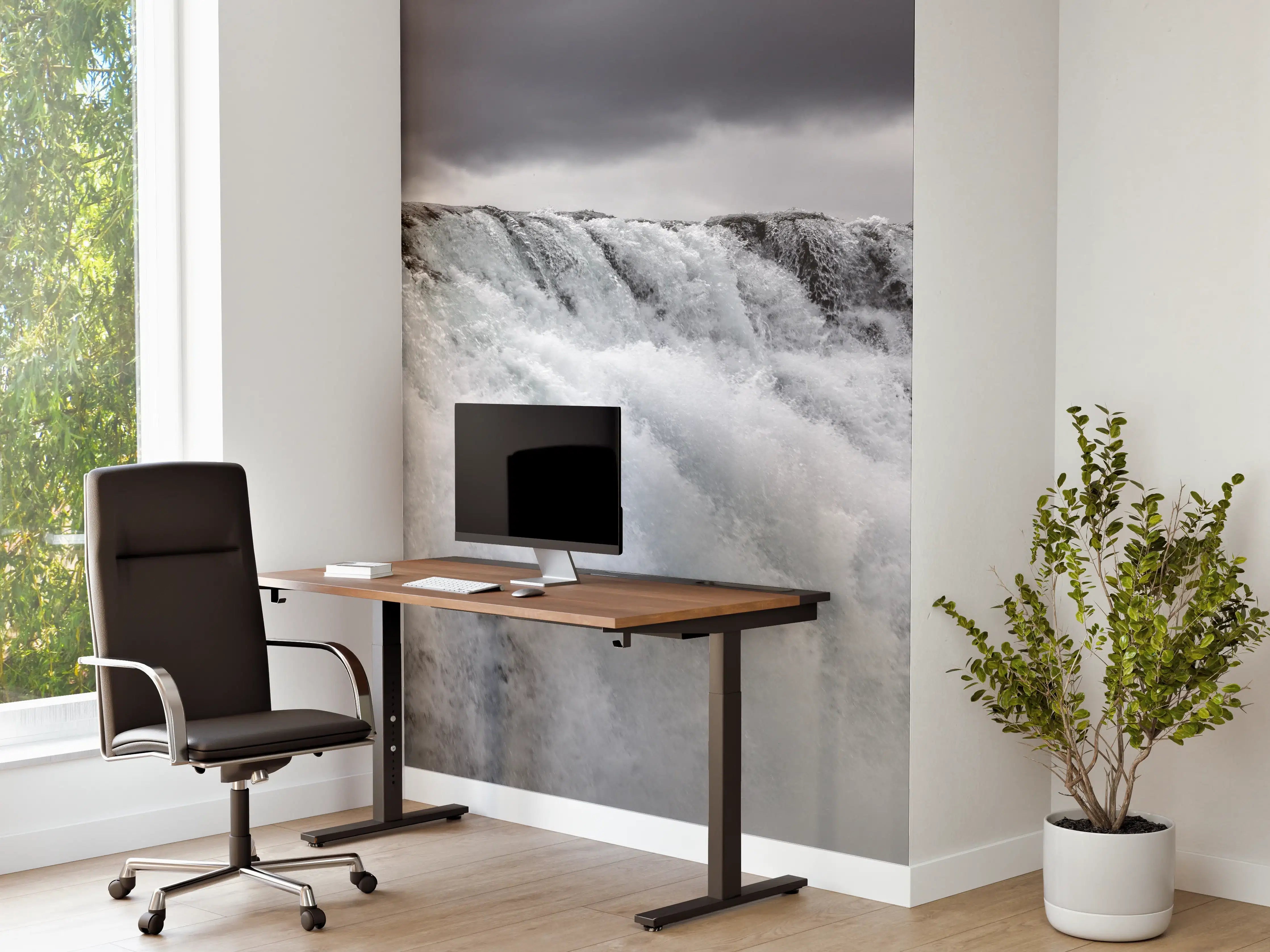 Büro Wandgestaltung - Dunkler Wasserfall
