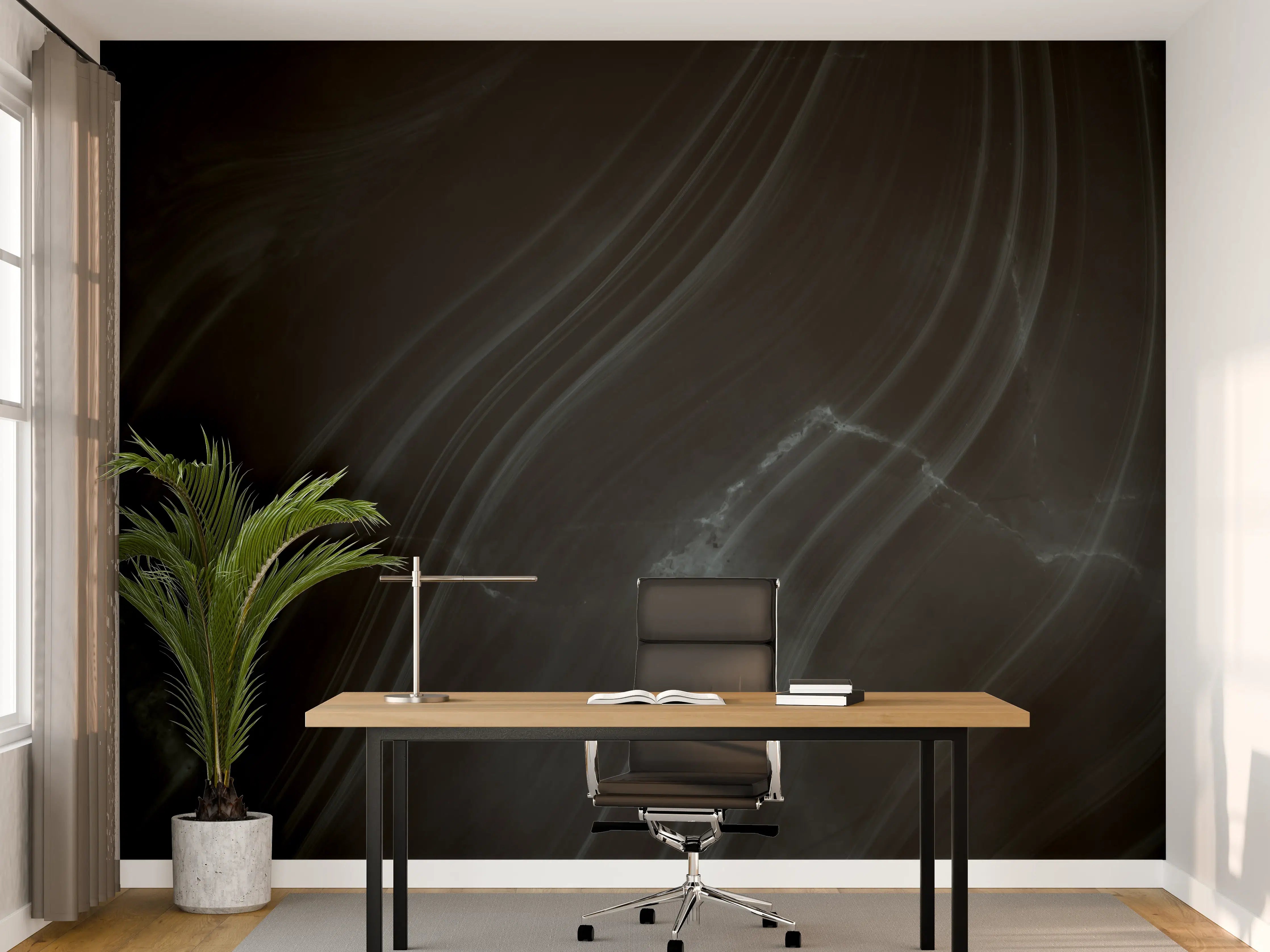 Büro Wandgestaltung - Dunkler klassischer Marmor