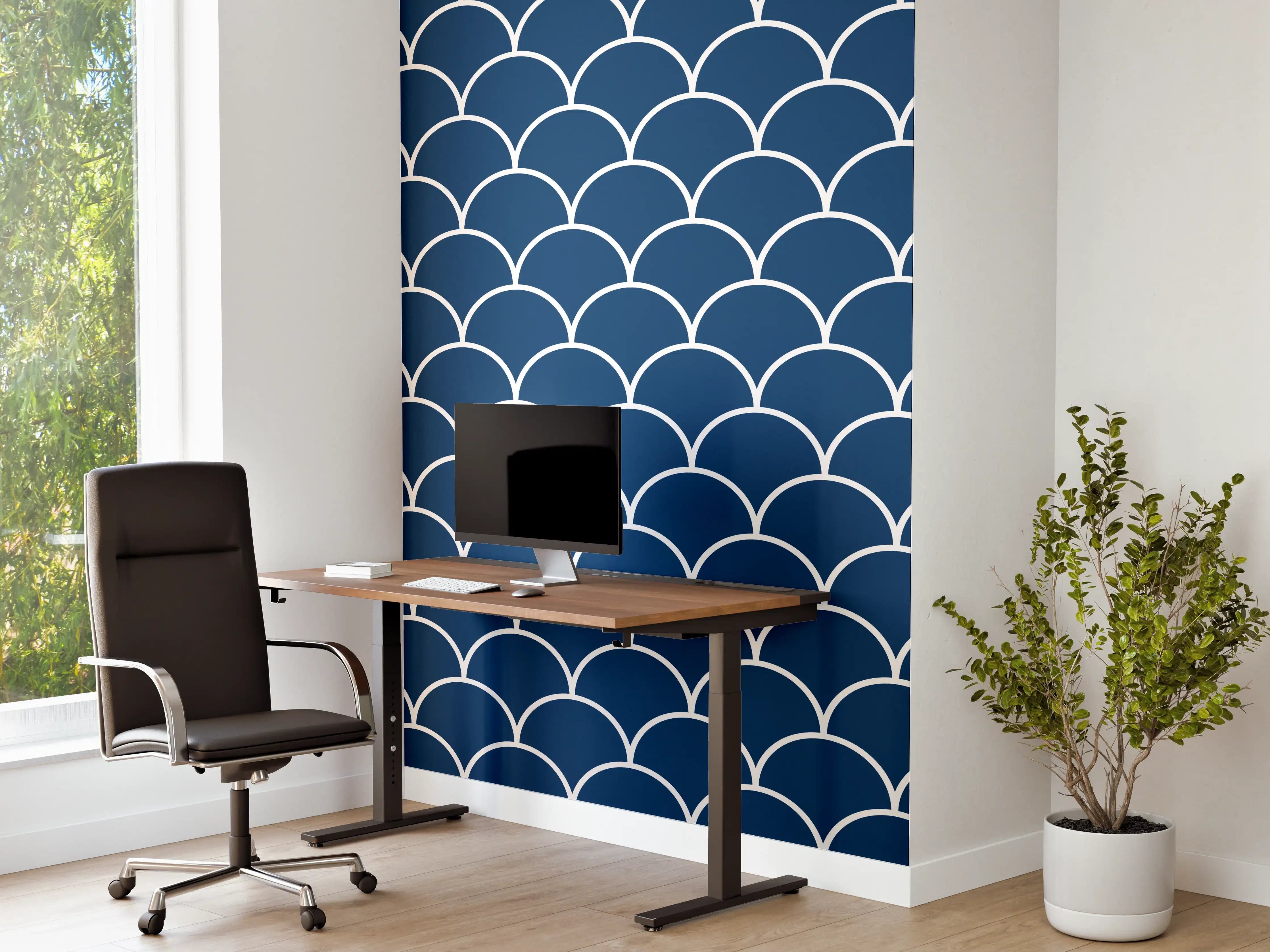 Büro Wandgestaltung - Dunkles Blau Mediterran