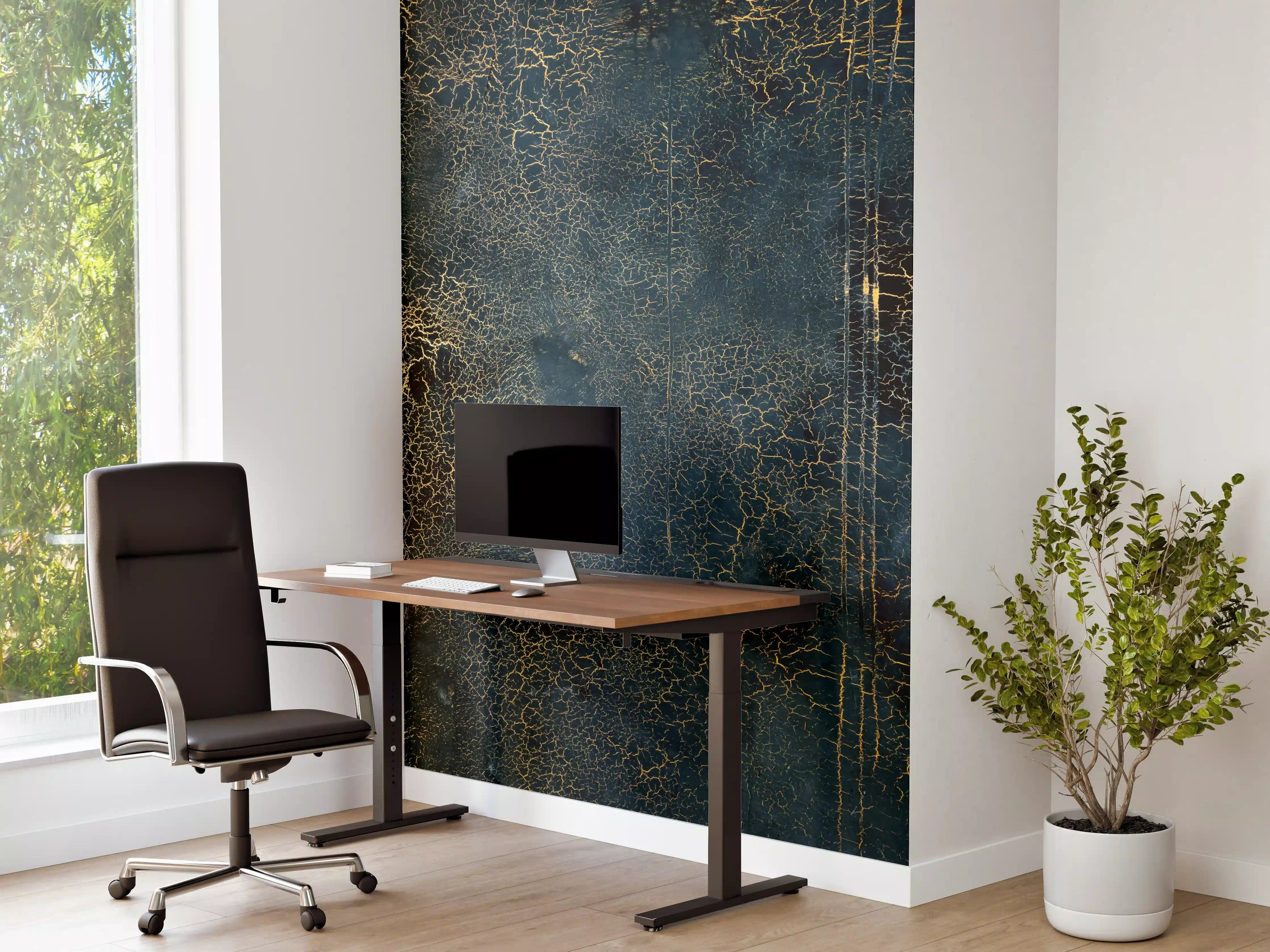 Büro Wandgestaltung - Edel-Rissige Textur mit Craquelé- Effekt