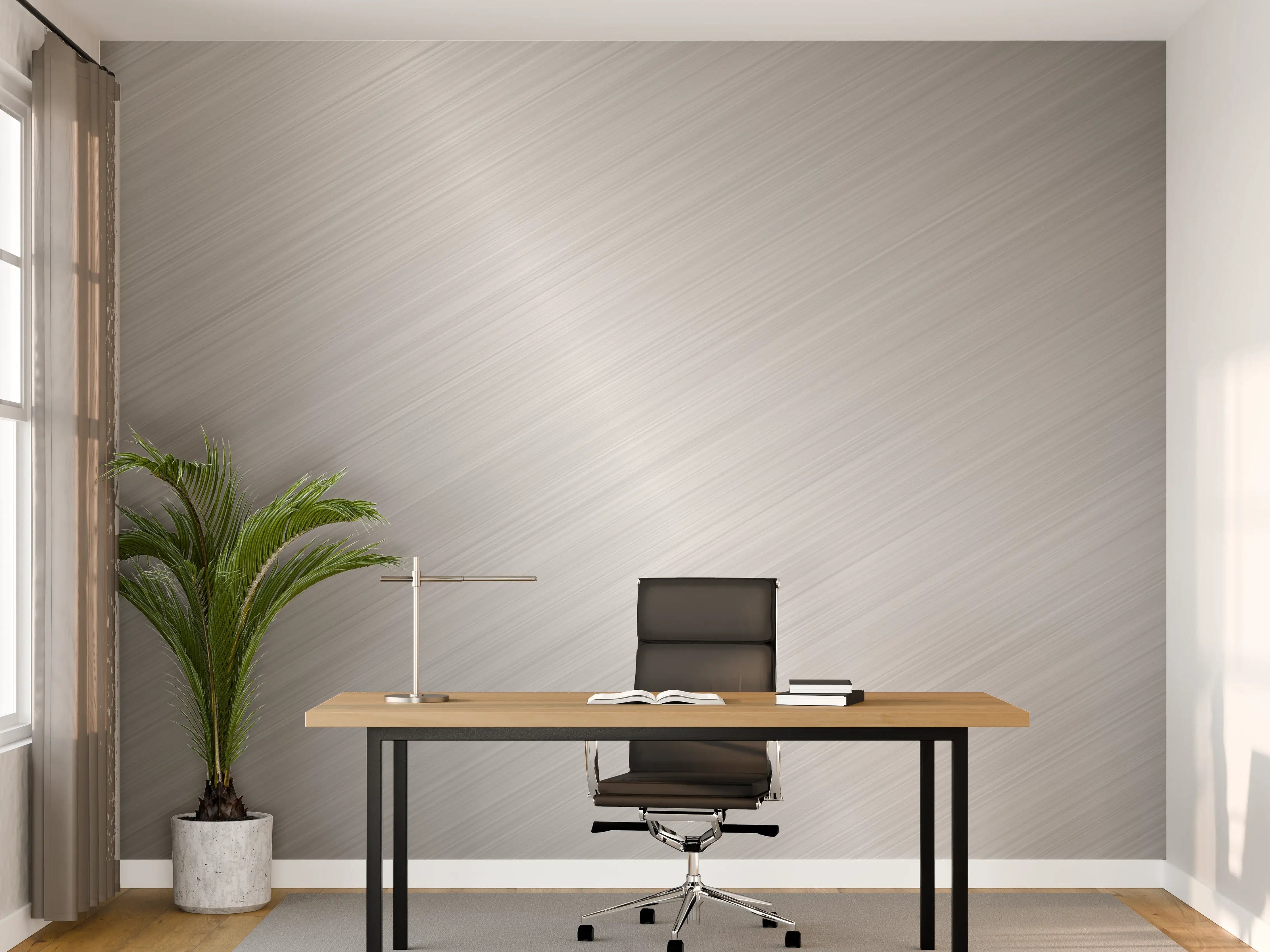 Büro Wandgestaltung - Edle Edelstahl-Oberfläche