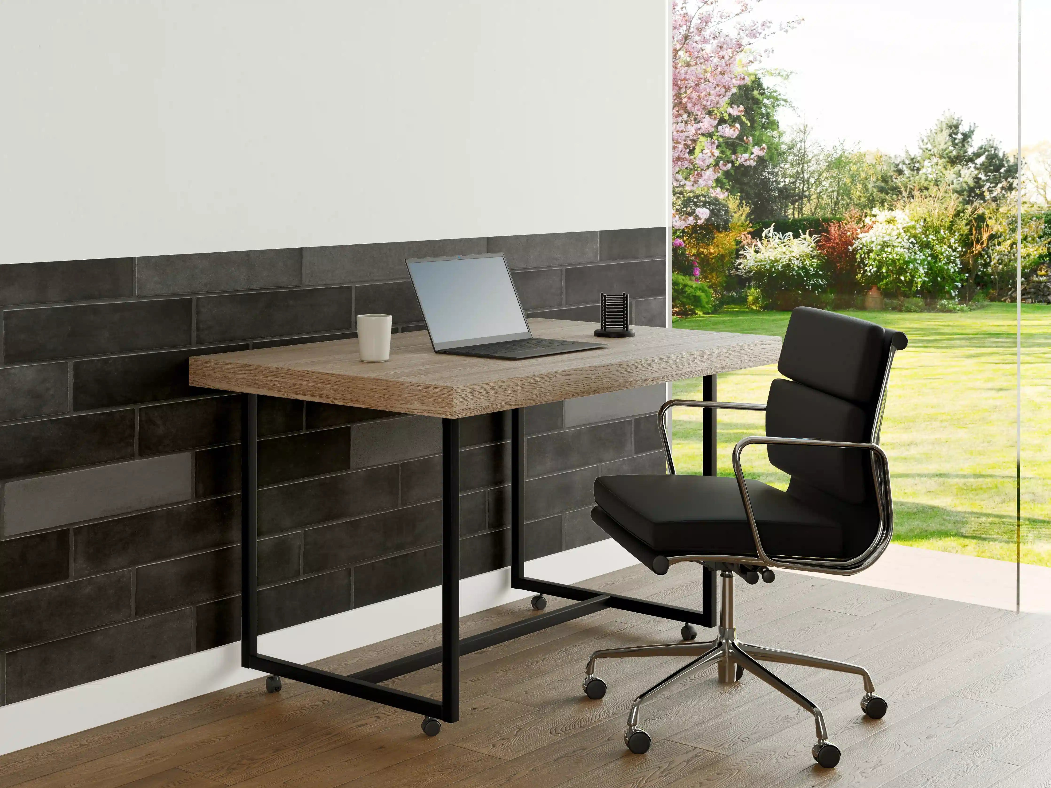 Büro Wandgestaltung - Edle Schwarze Ziegel