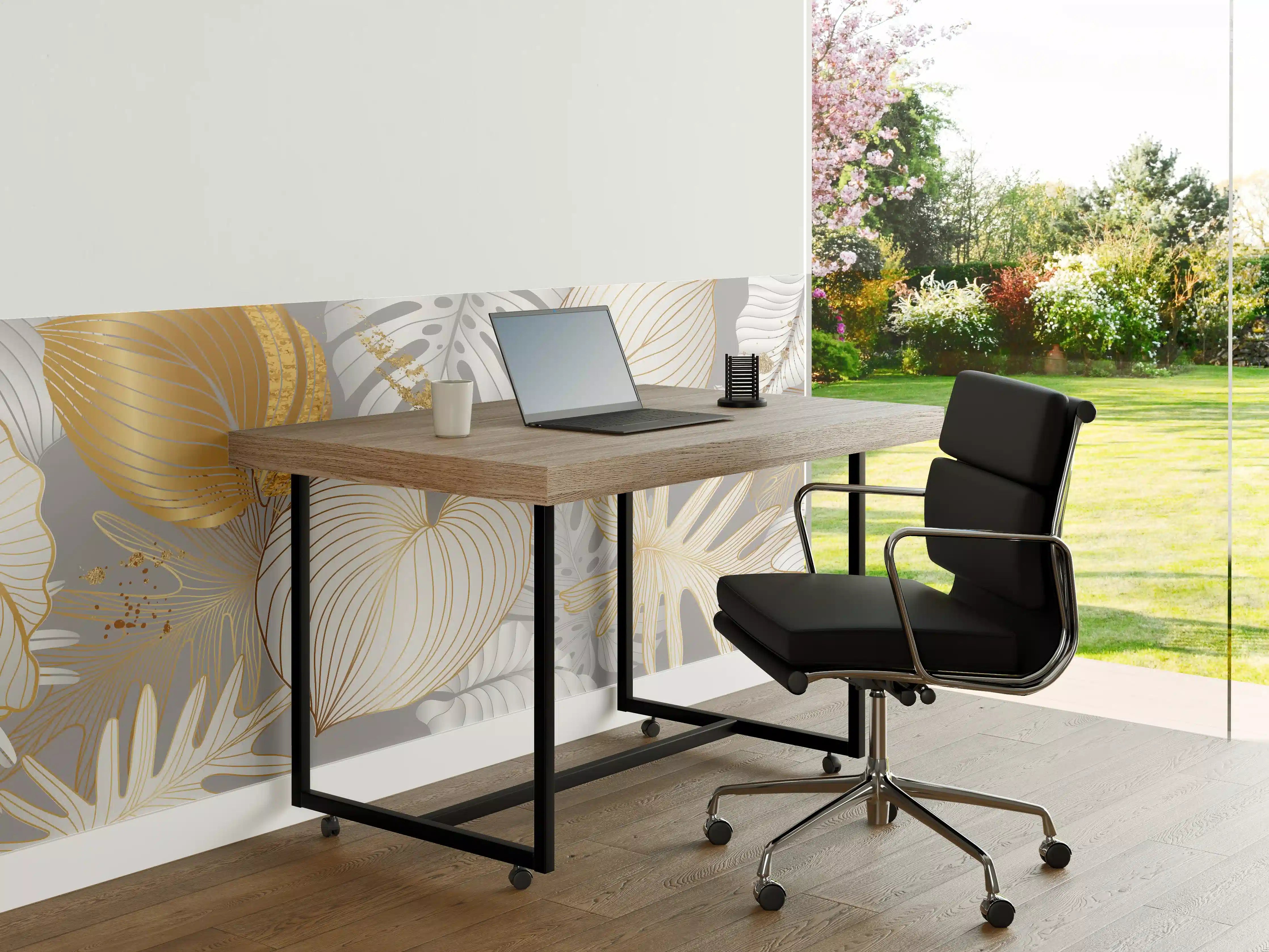 Büro Wandgestaltung - Edles Gold-Blatt-Design