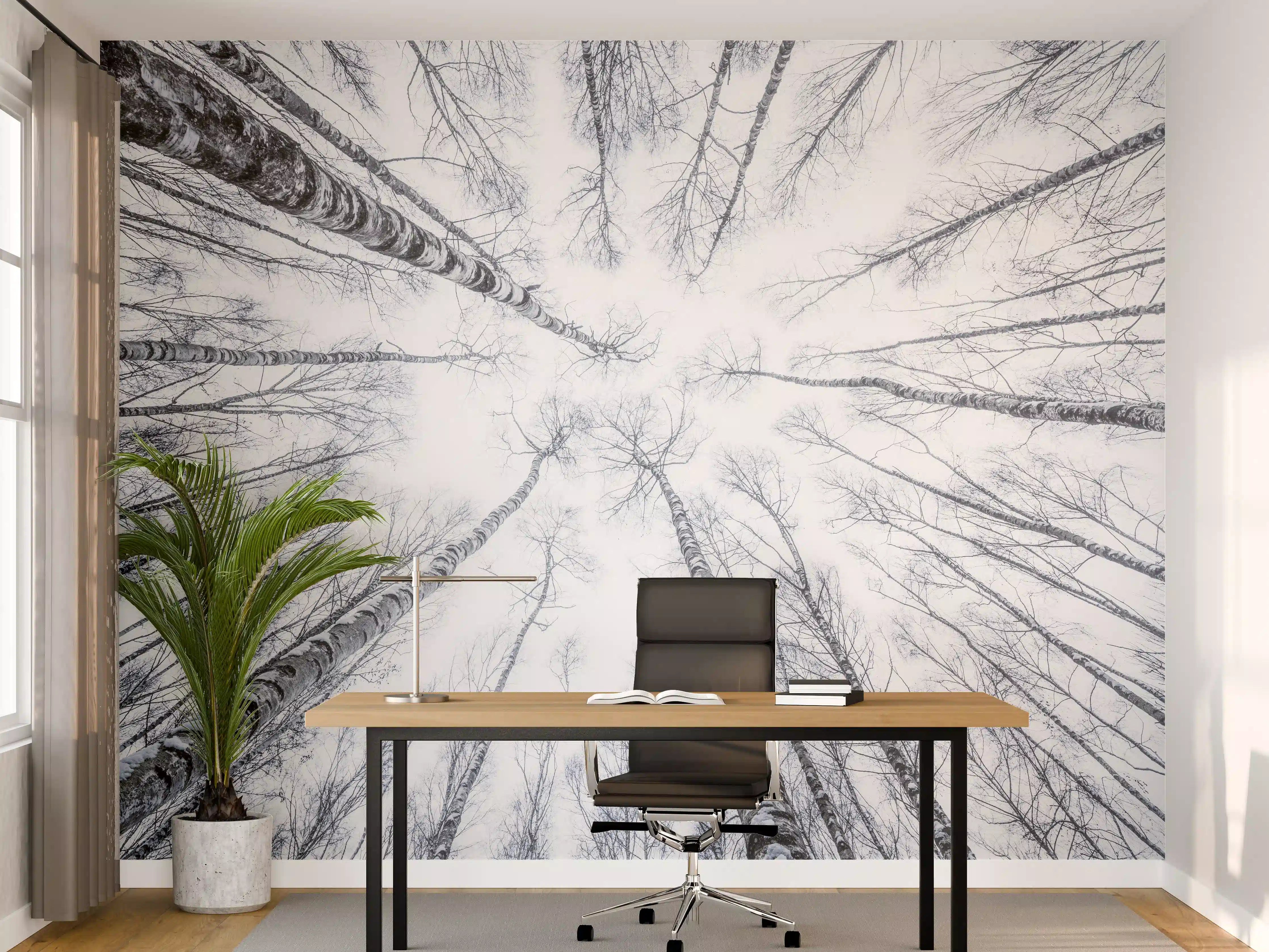 Büro Wandgestaltung - Eisiger Wald im Winter