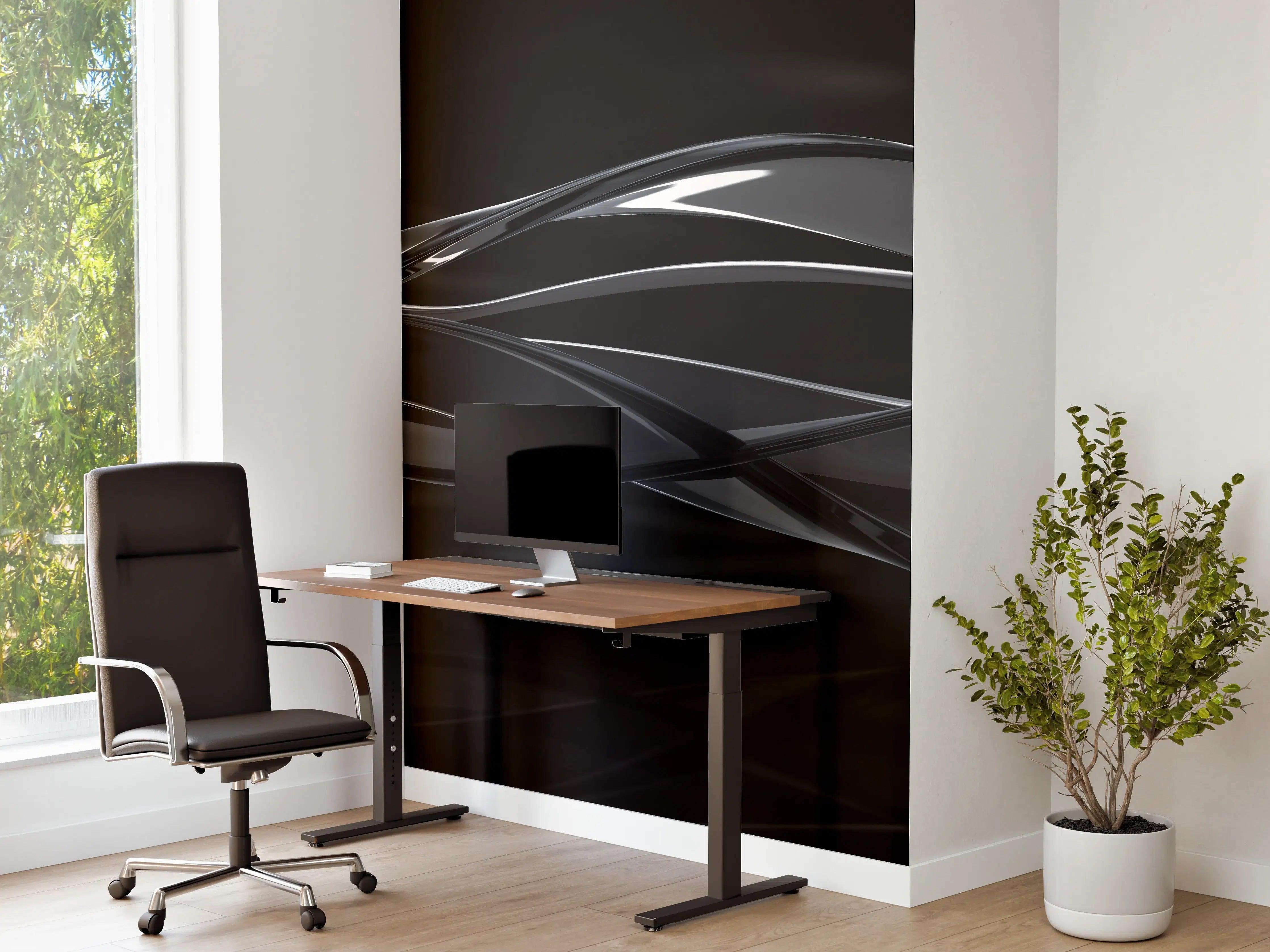 Büro Wandgestaltung - Elegant fließende Bewegung