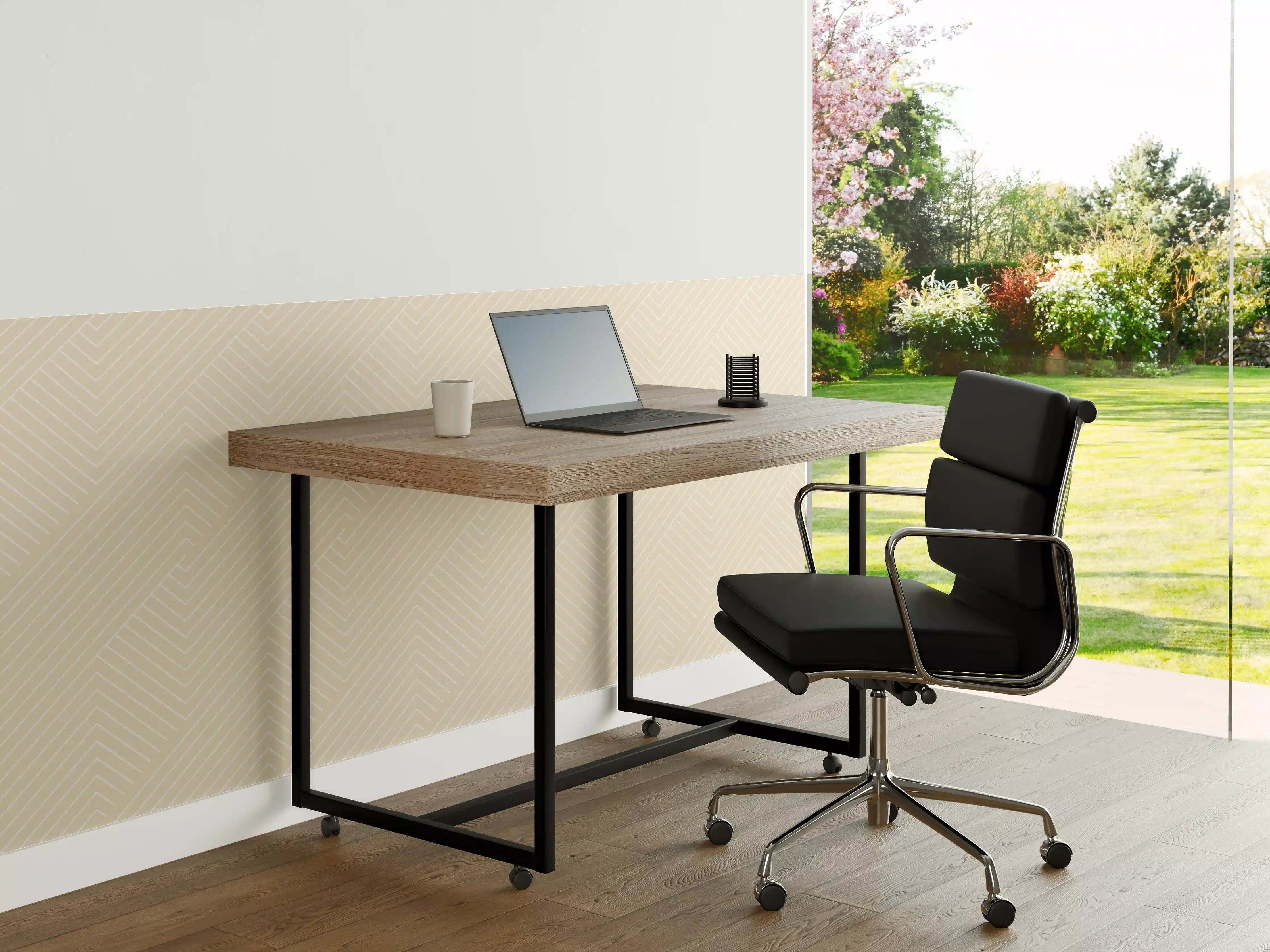 Büro Wandgestaltung - Elegant geometrische Crema-Textur