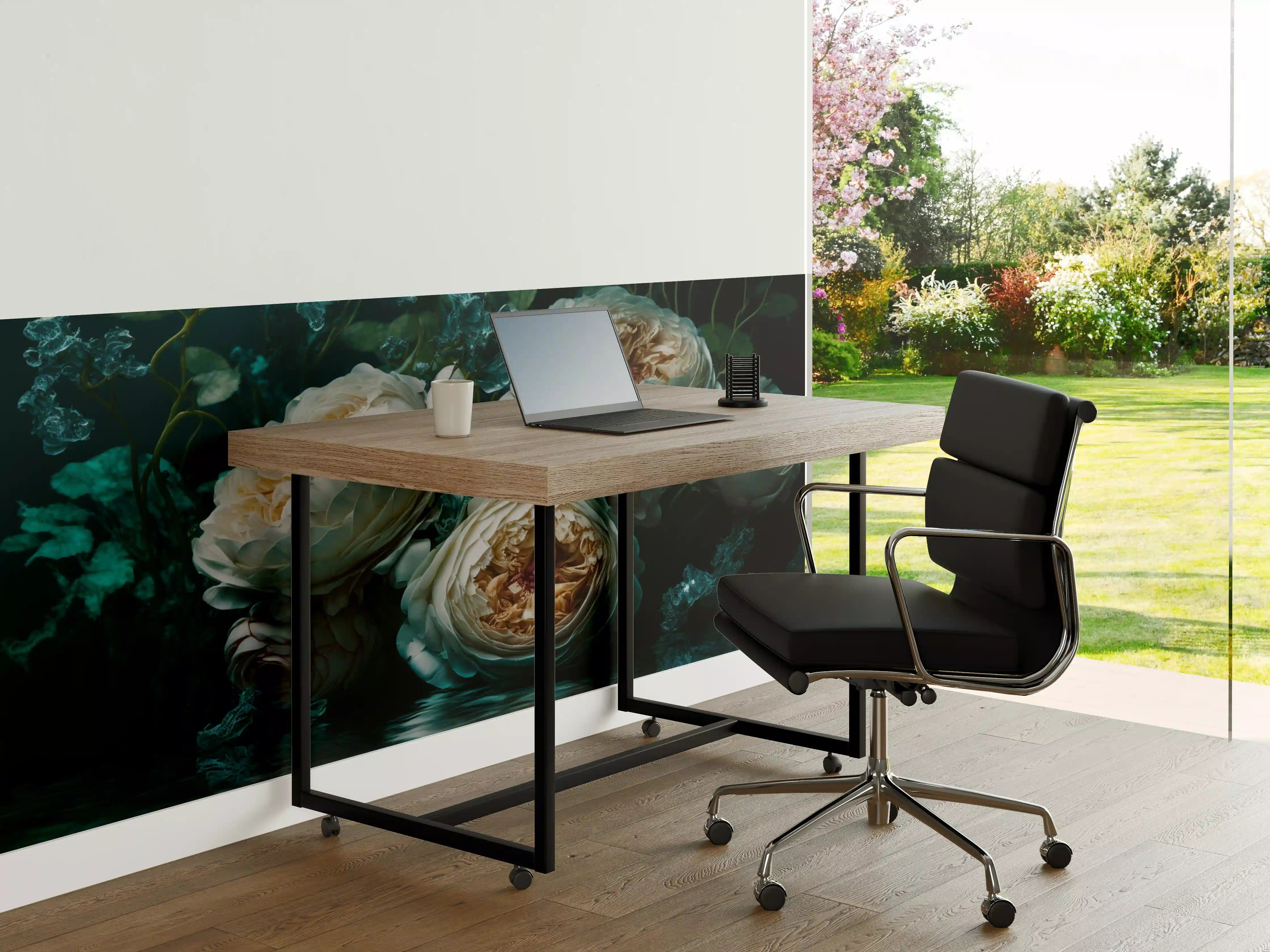 Büro Wandgestaltung - Elegante Blumen im Wasser