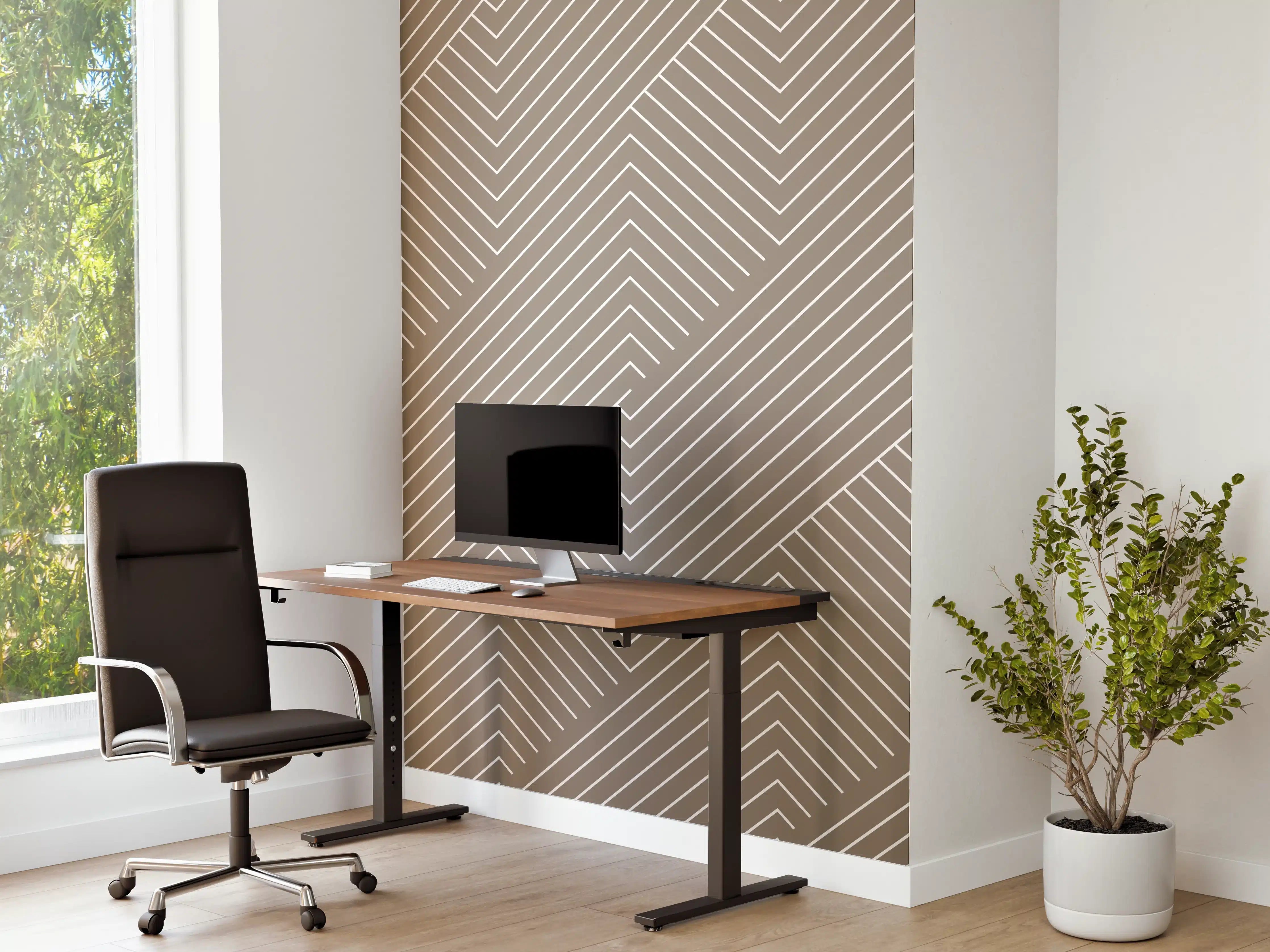 Büro Wandgestaltung - Elegante Geometrische Wandgestaltung