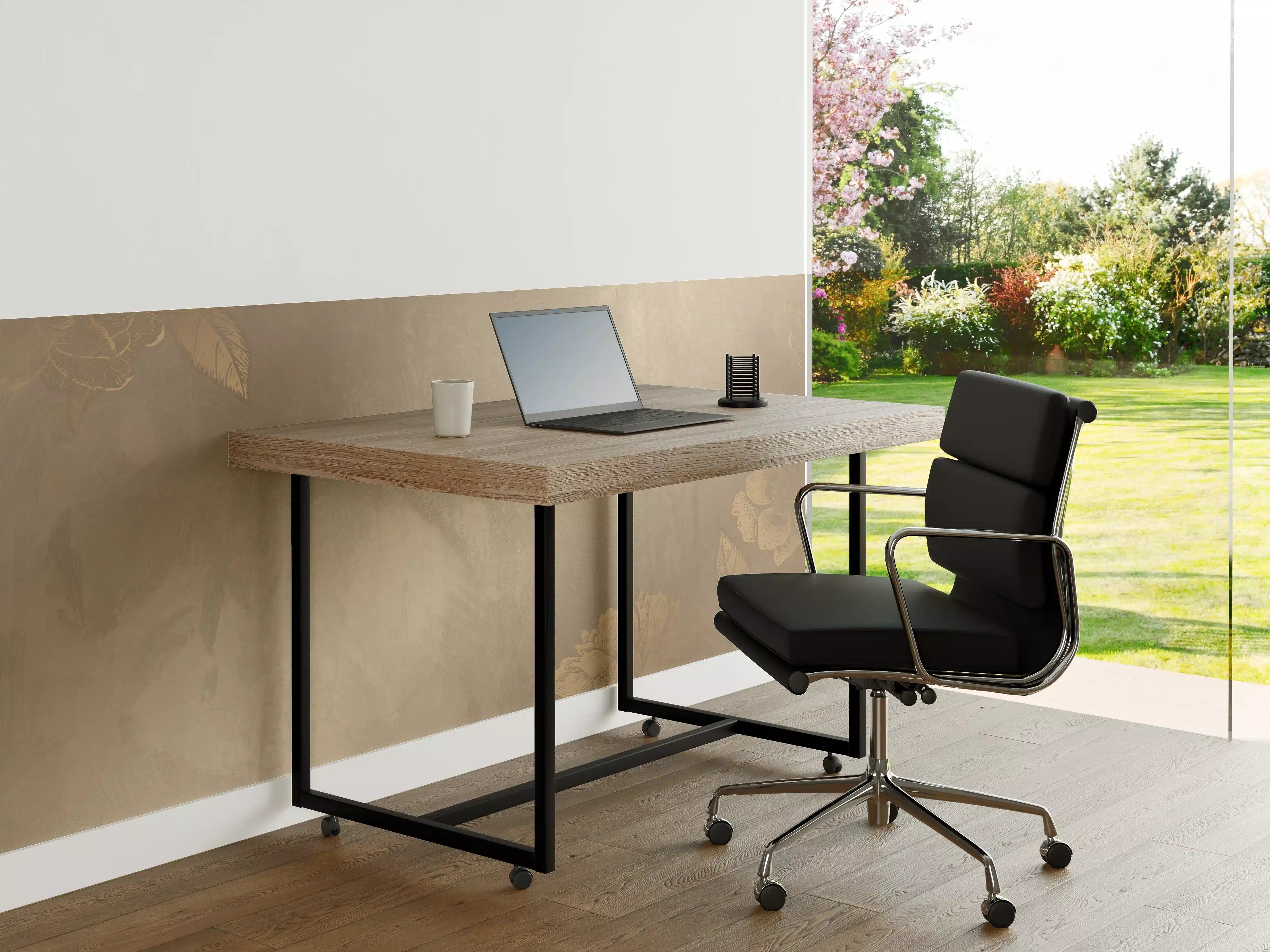 Büro Wandgestaltung - Elegante Gold- und Beigetöne Wandgestaltung