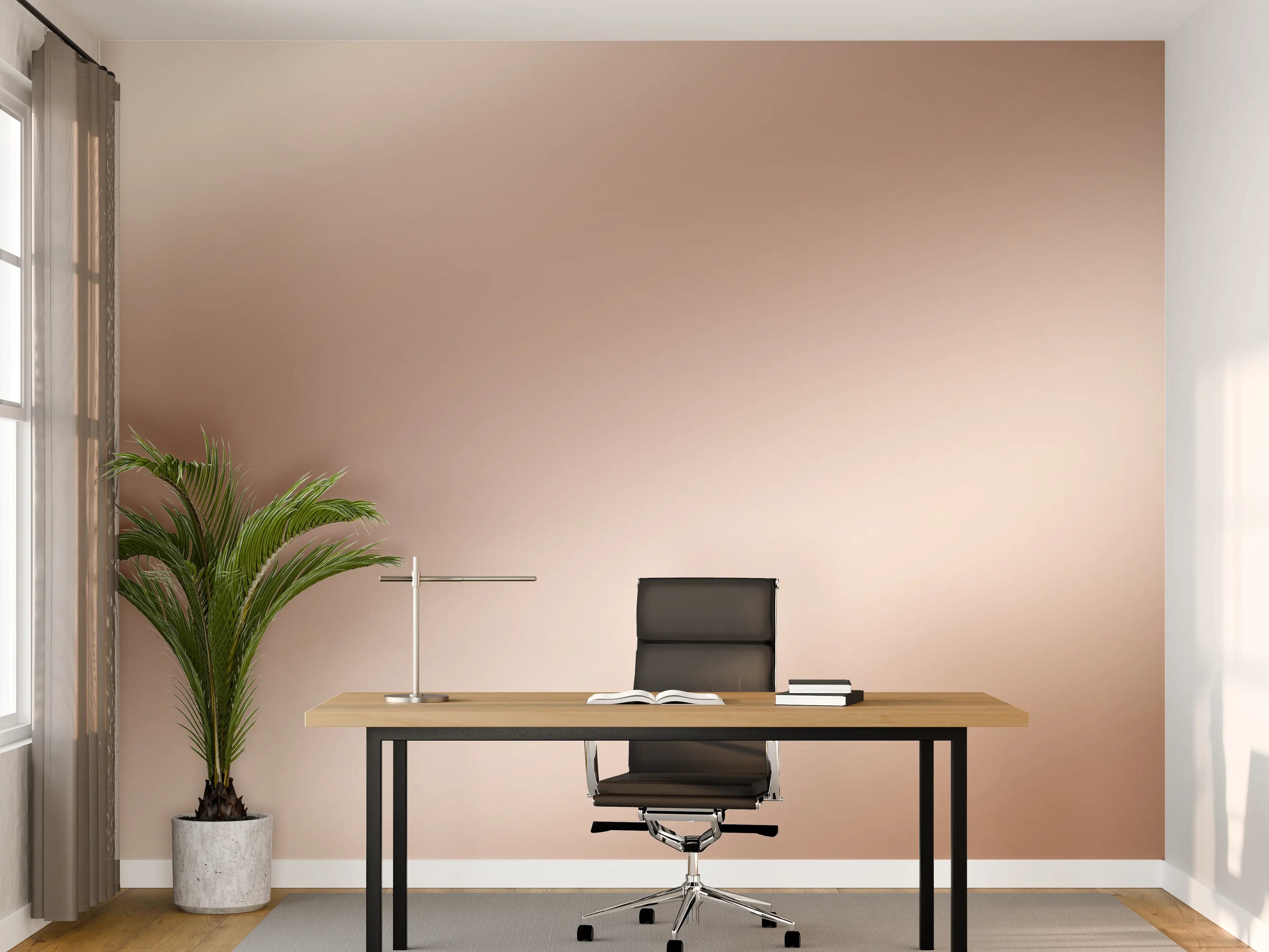 Büro Wandgestaltung - Elegante Metallic-Bronze Wand