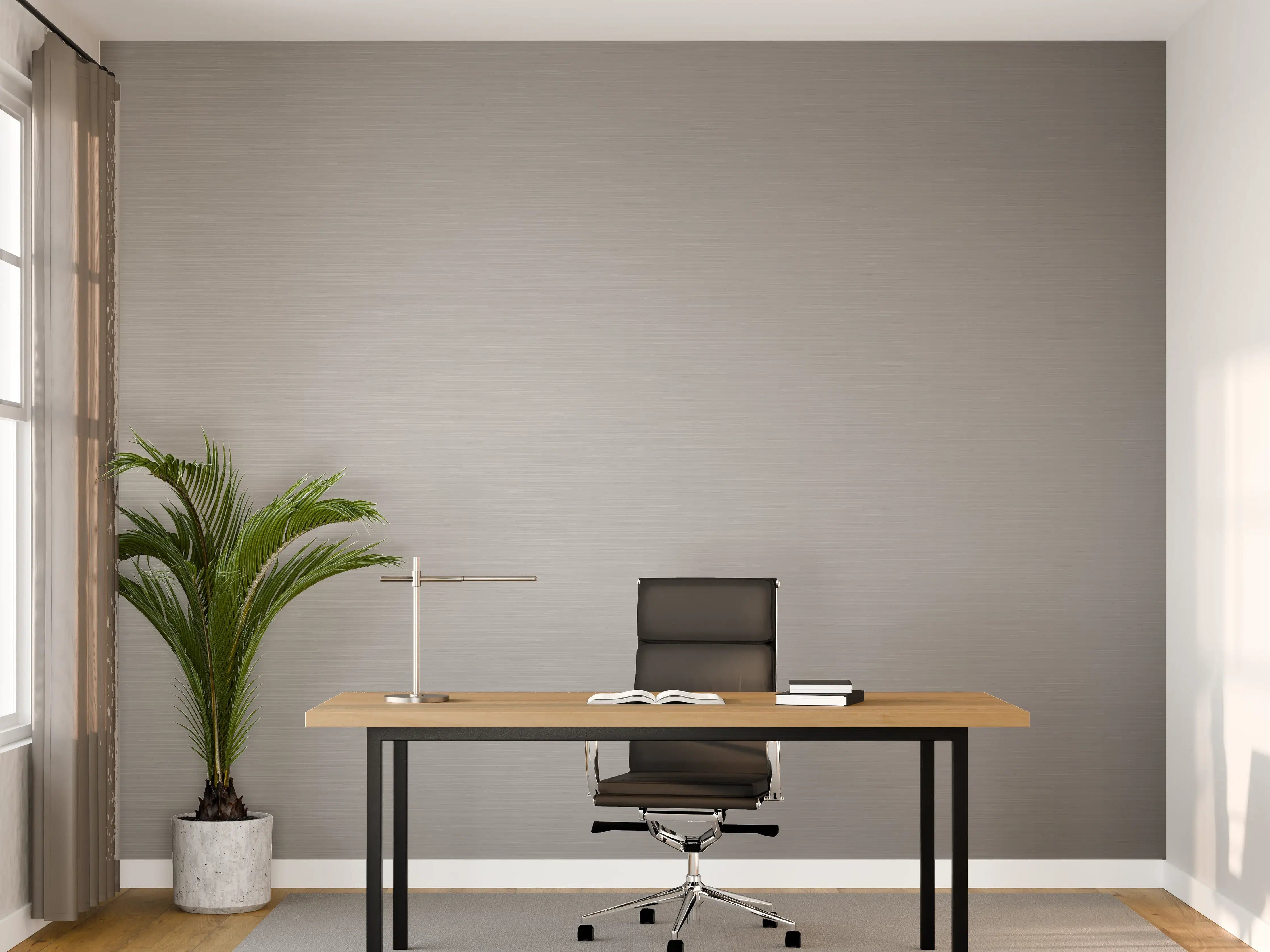 Büro Wandgestaltung - Elegante Silber-Metalltextur