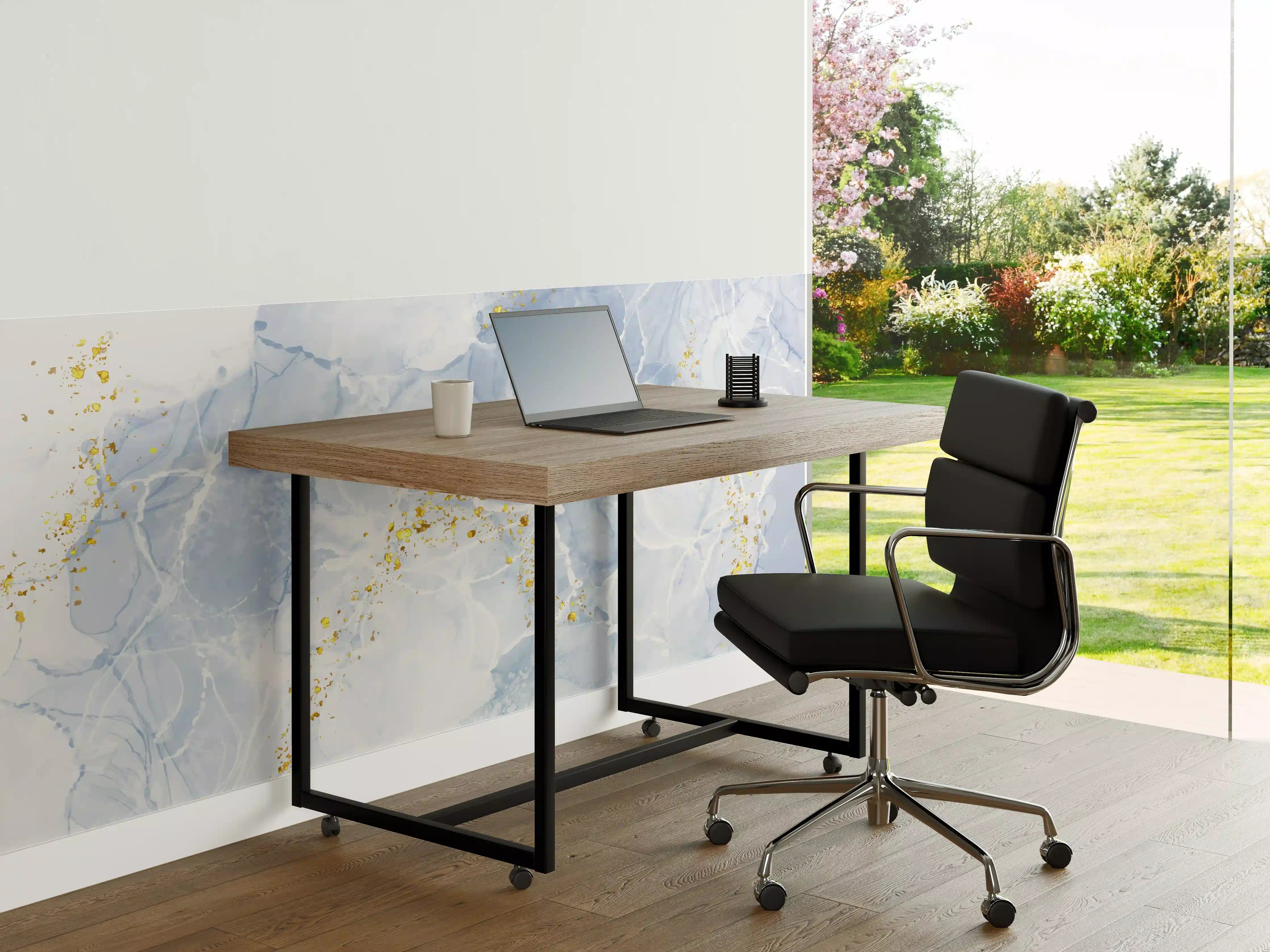 Büro Wandgestaltung - Elegante Weiß-Goldene Glitzer Textur