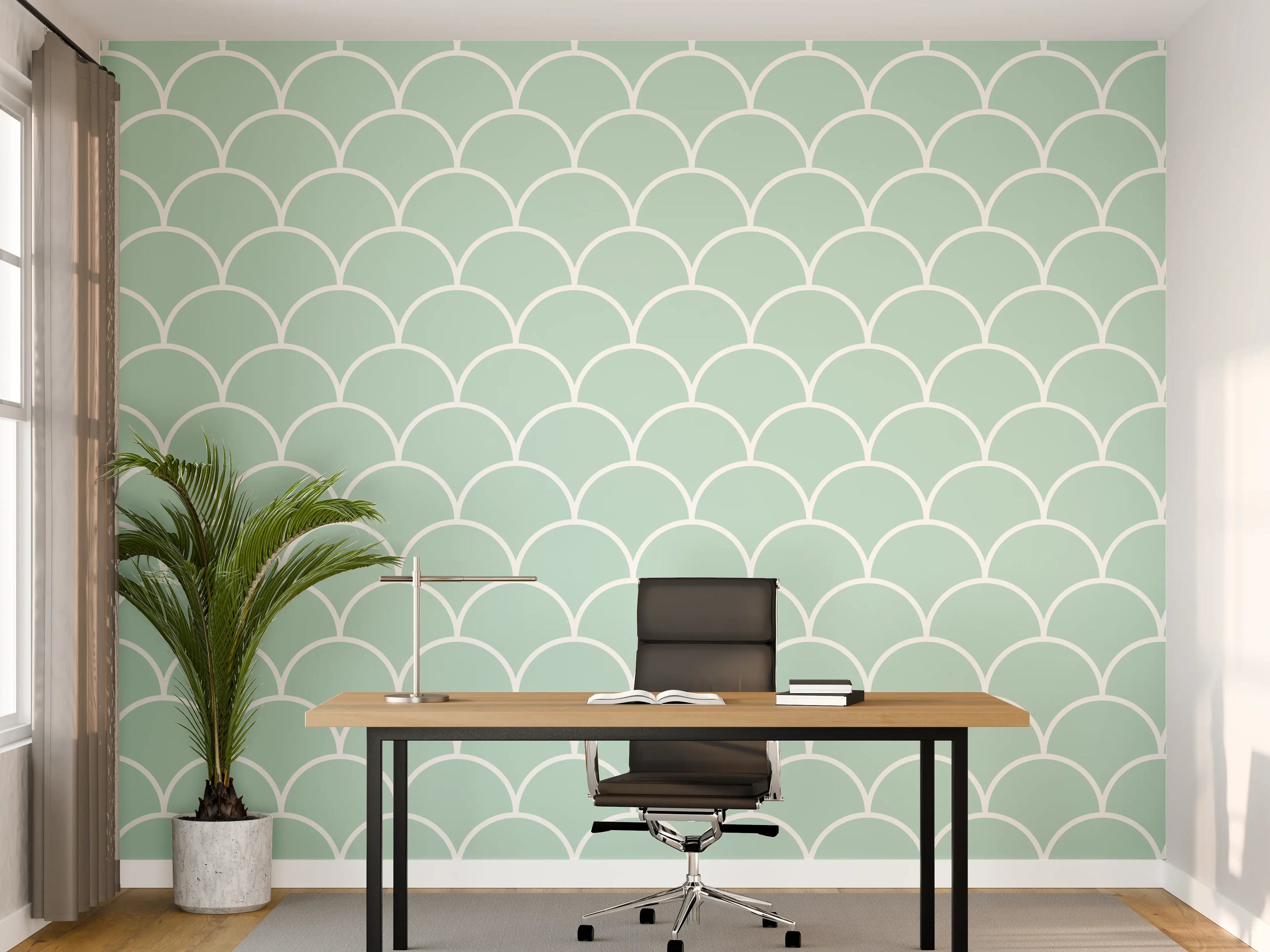 Büro Wandgestaltung - Elegante Weiß-Graue Marmor-Textur mit feinen Grauamelierungen