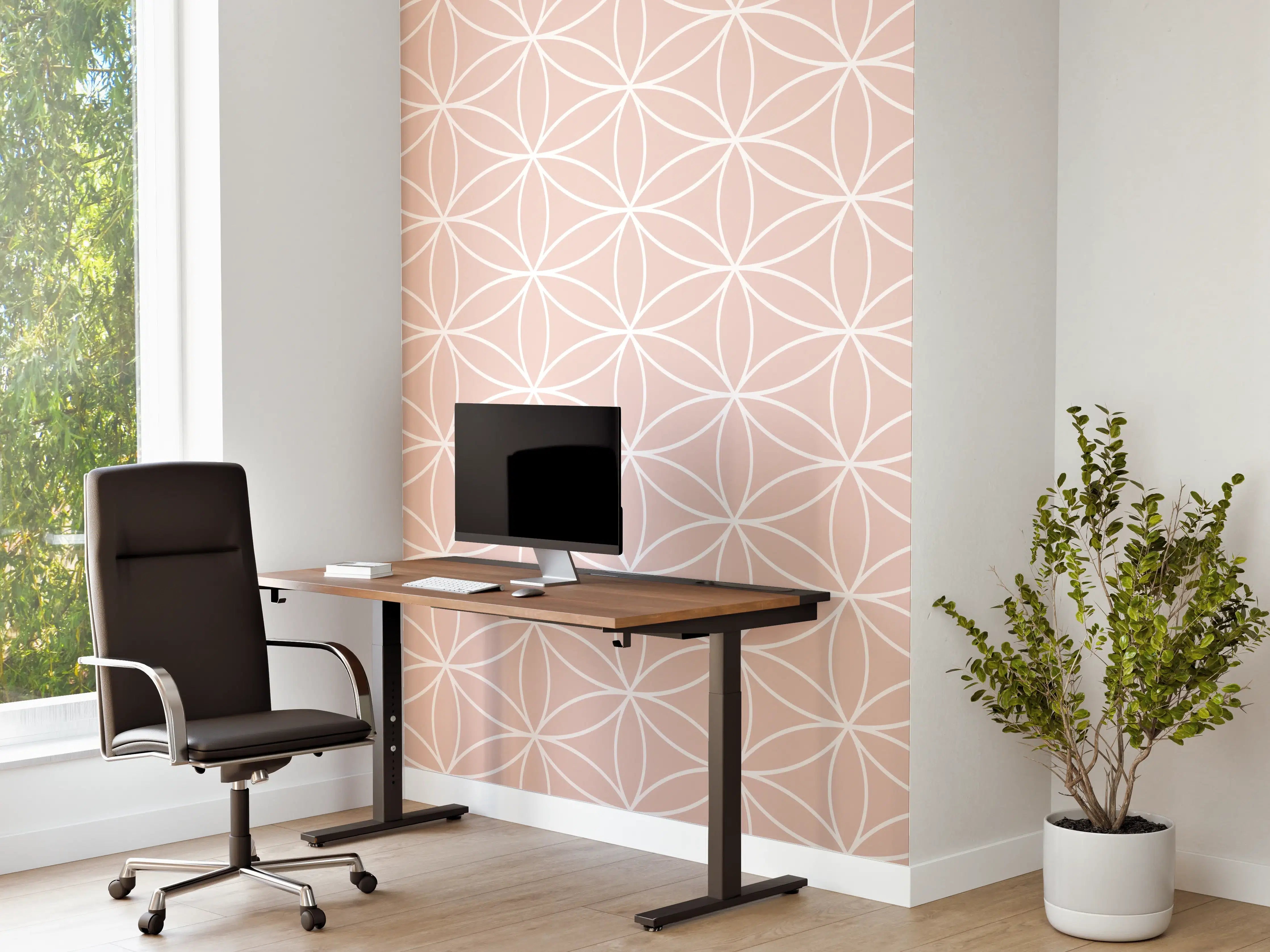 Büro Wandgestaltung - Eleganter Weiß-Grau-Marmor mit zarten Graunuancen