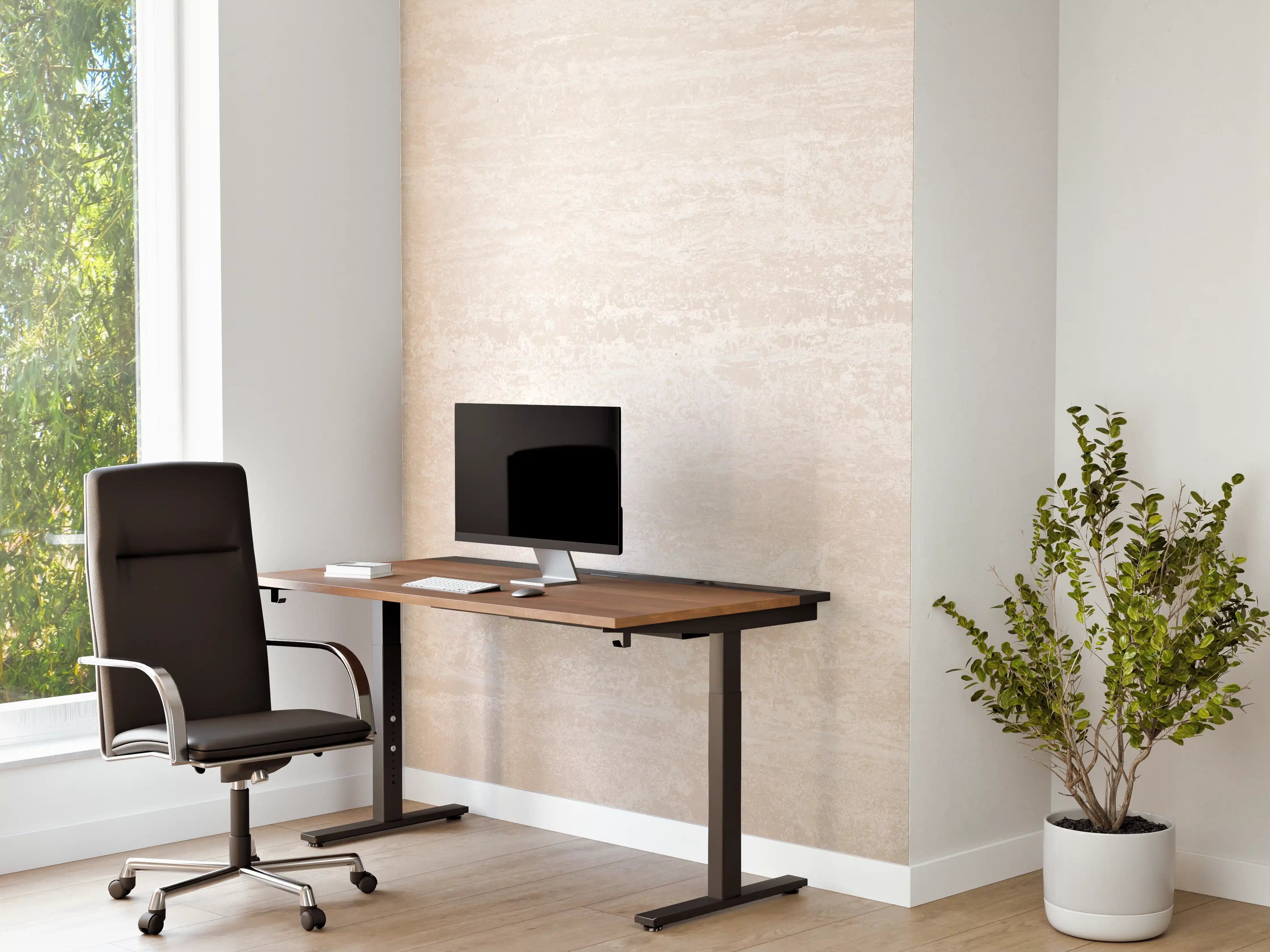 Büro Wandgestaltung - Elfenbein beige Marmor