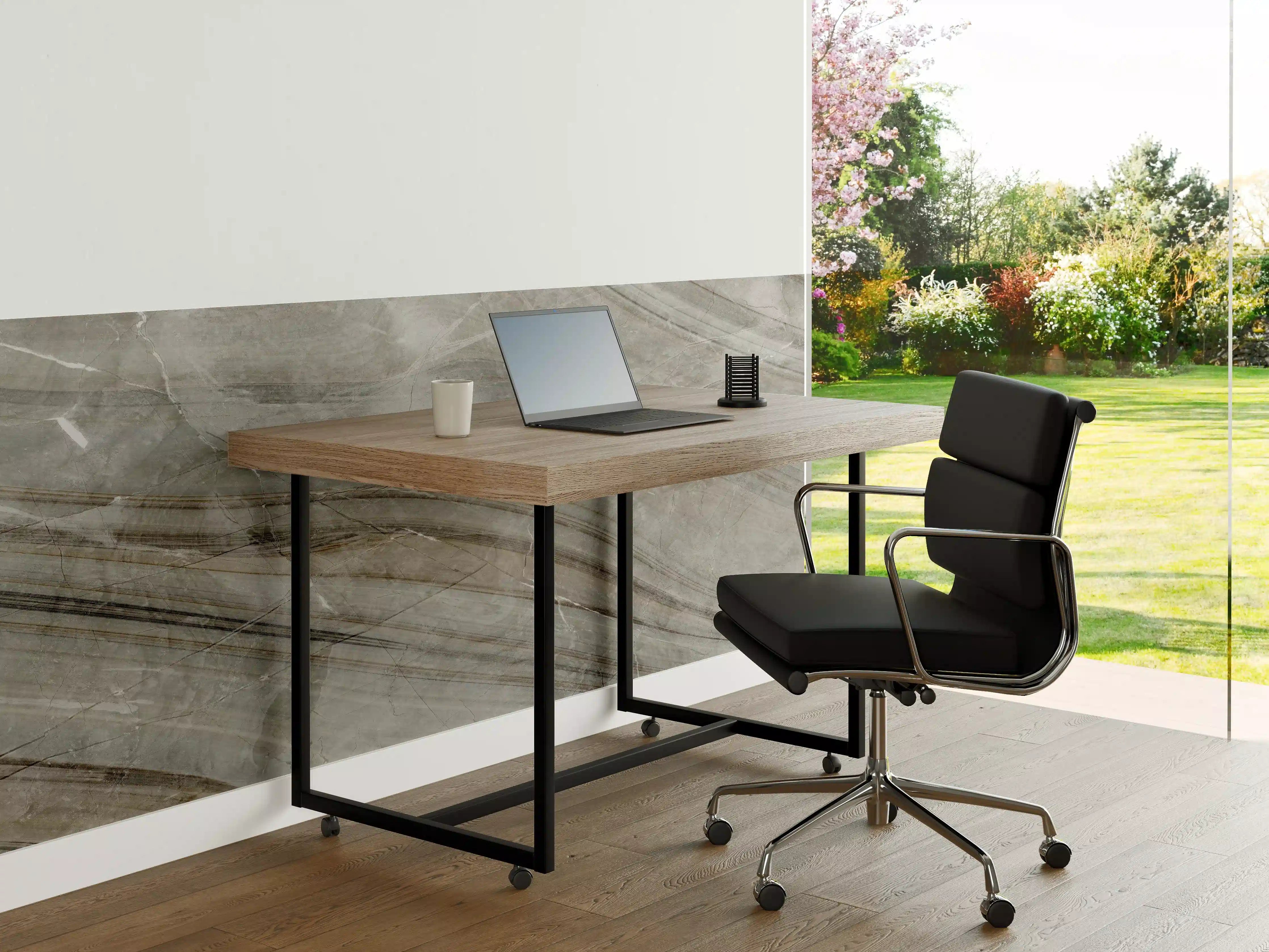 Büro Wandgestaltung - Emperador-Marmor