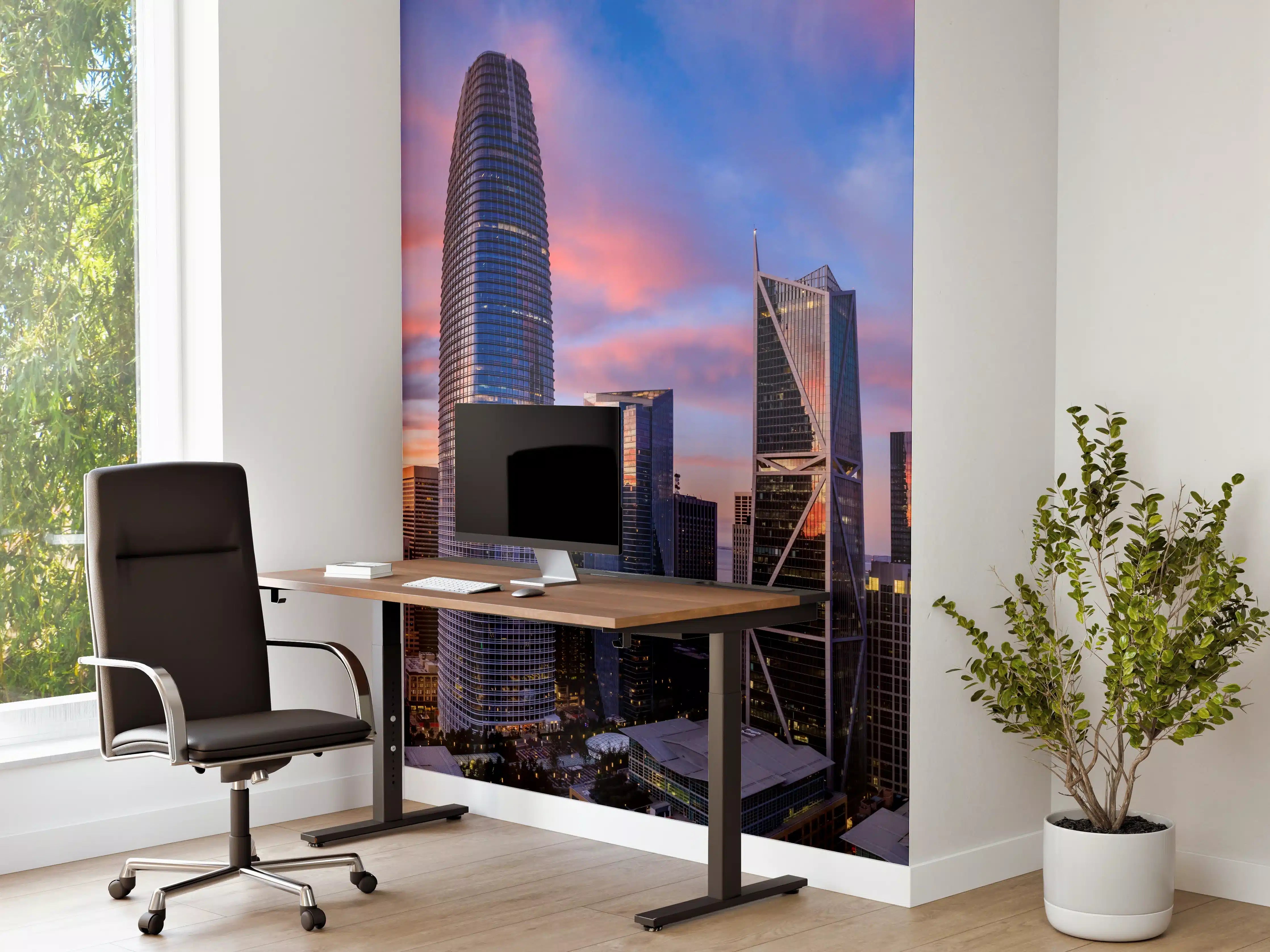 Büro Wandgestaltung - Epischer Sonnenuntergang über San Francisco