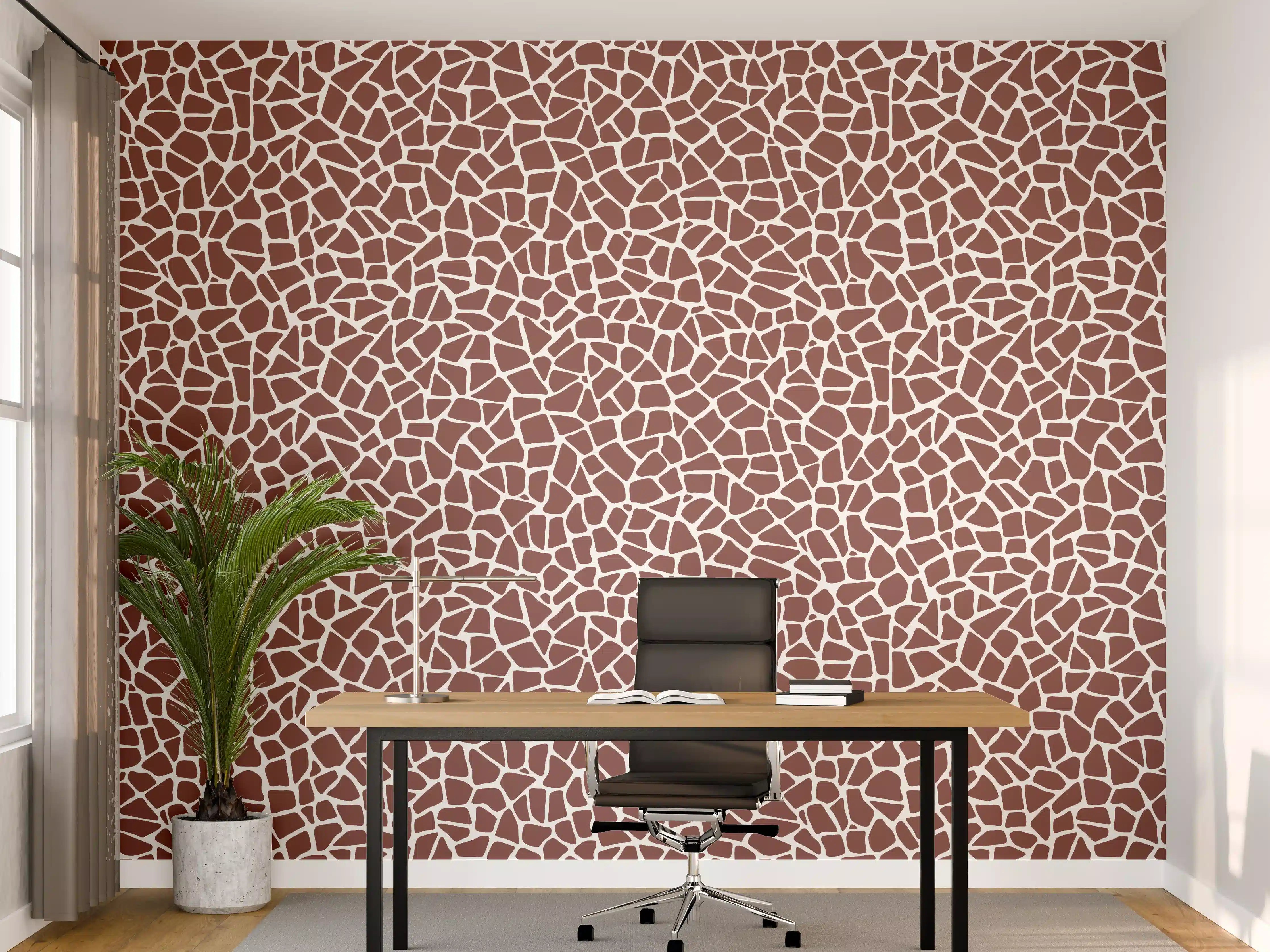 Büro Wandgestaltung - Erdfarbene Fliesen mit feiner Textur