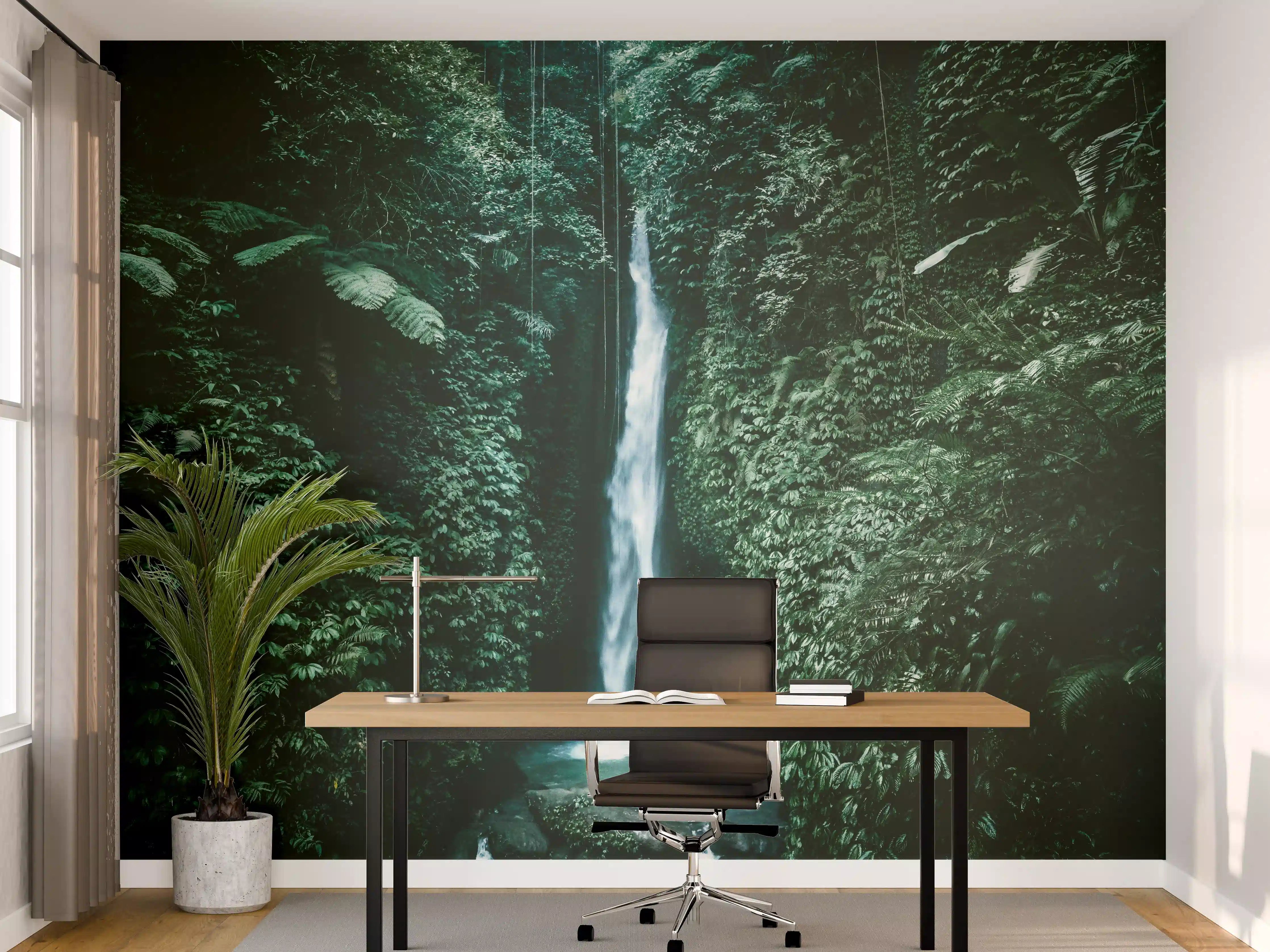 Büro Wandgestaltung - Erstaunlicher Wasserfall auf Bali