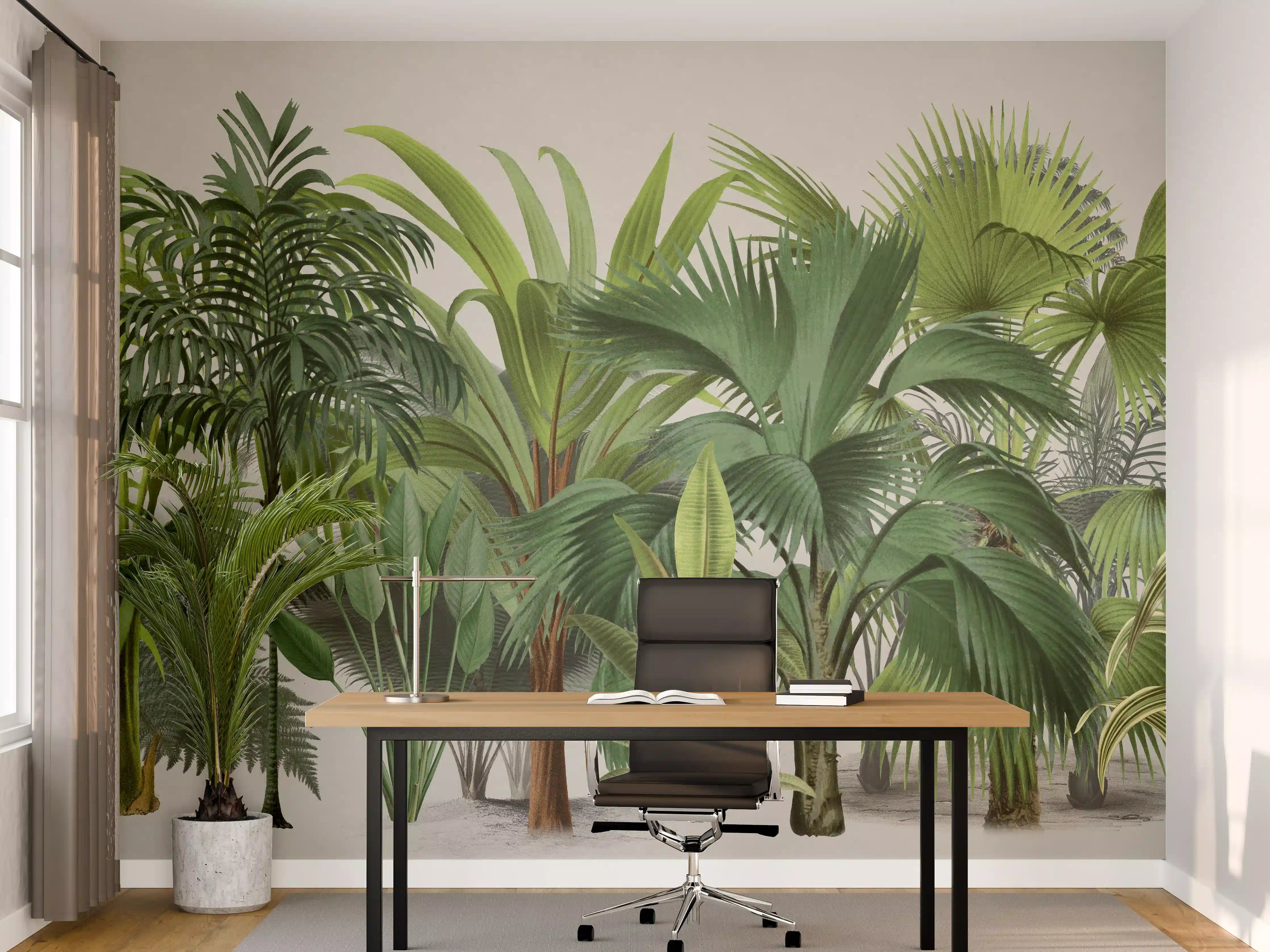Büro Wandgestaltung - Exotische Bäume