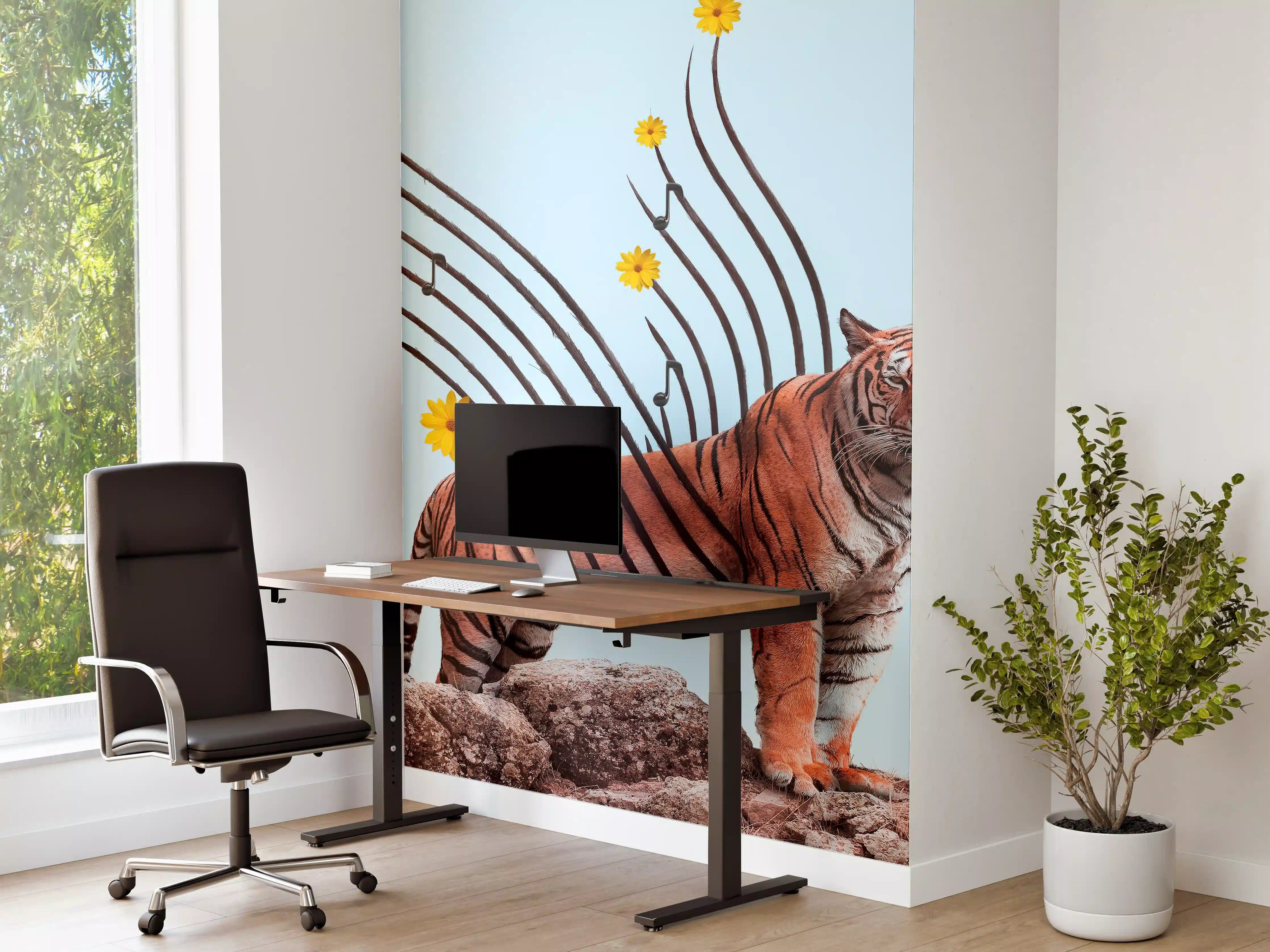 Büro Wandgestaltung - Exotischer Tiger - Grafik
