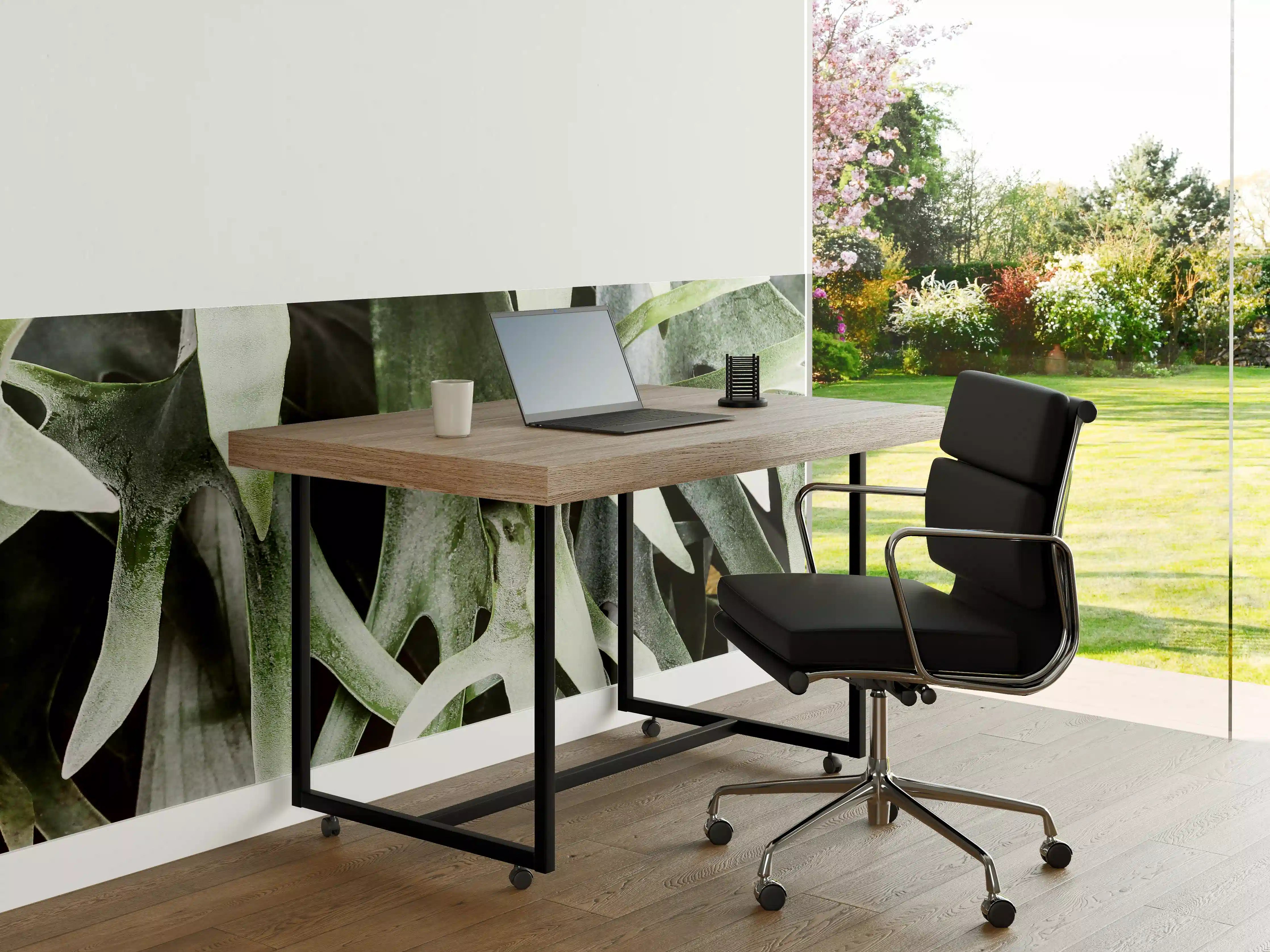 Büro Wandgestaltung - Exotisches Staghorn Farnblatt