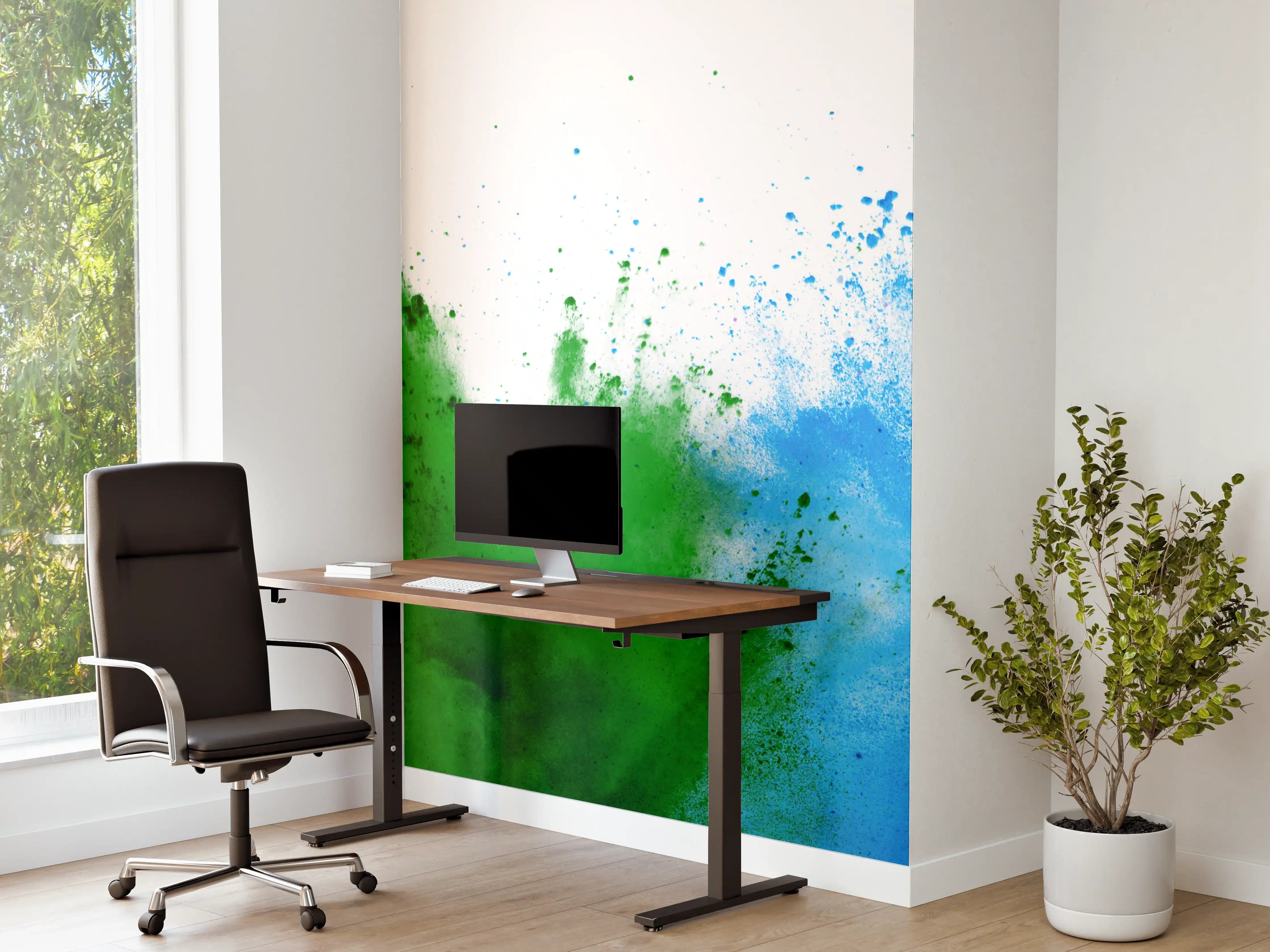 Büro Wandgestaltung - Explosion von buntem Pulver