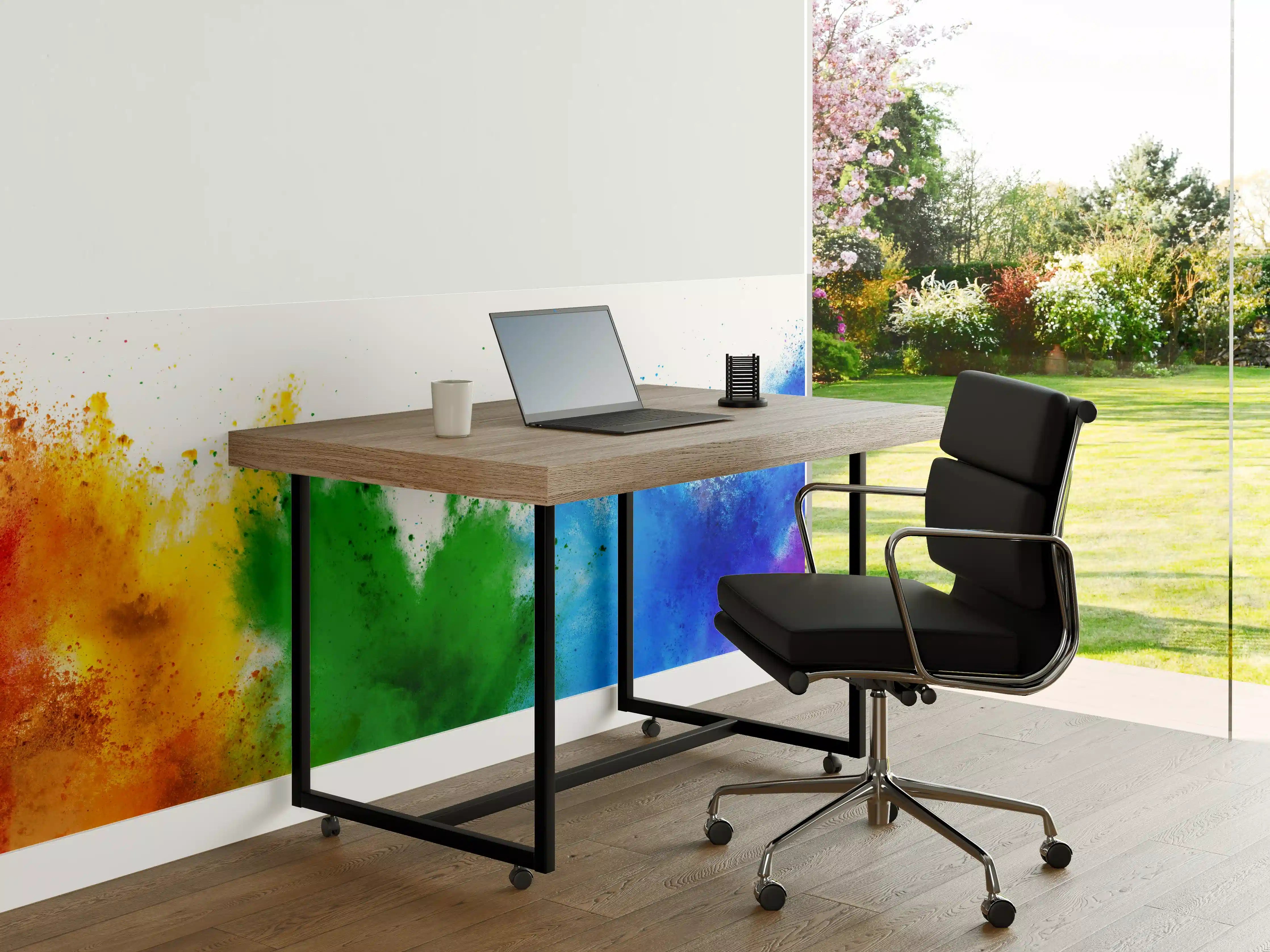 Büro Wandgestaltung - Explosion von buntem Pulver