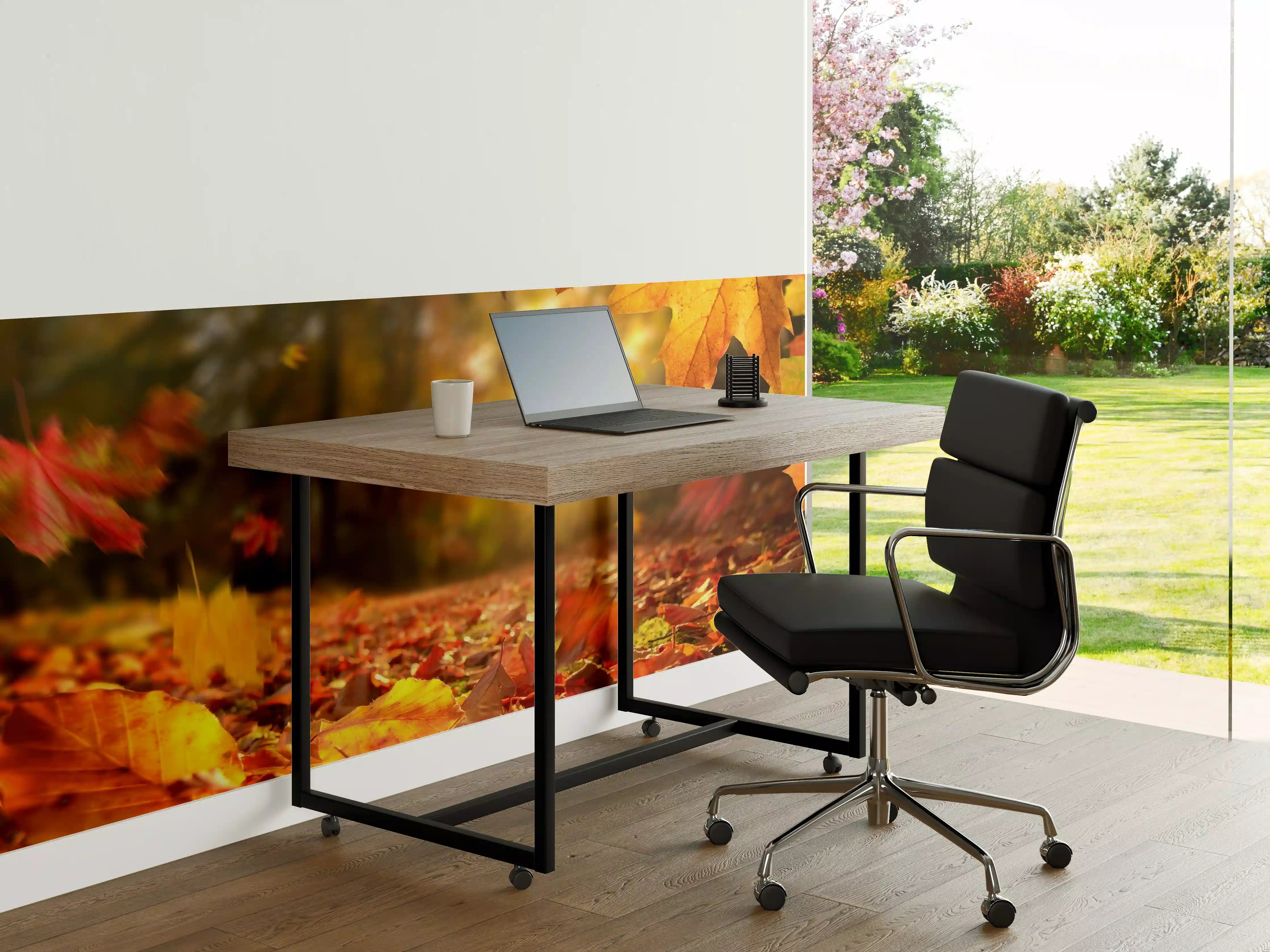 Büro Wandgestaltung - Fallende Blätter im Herbst