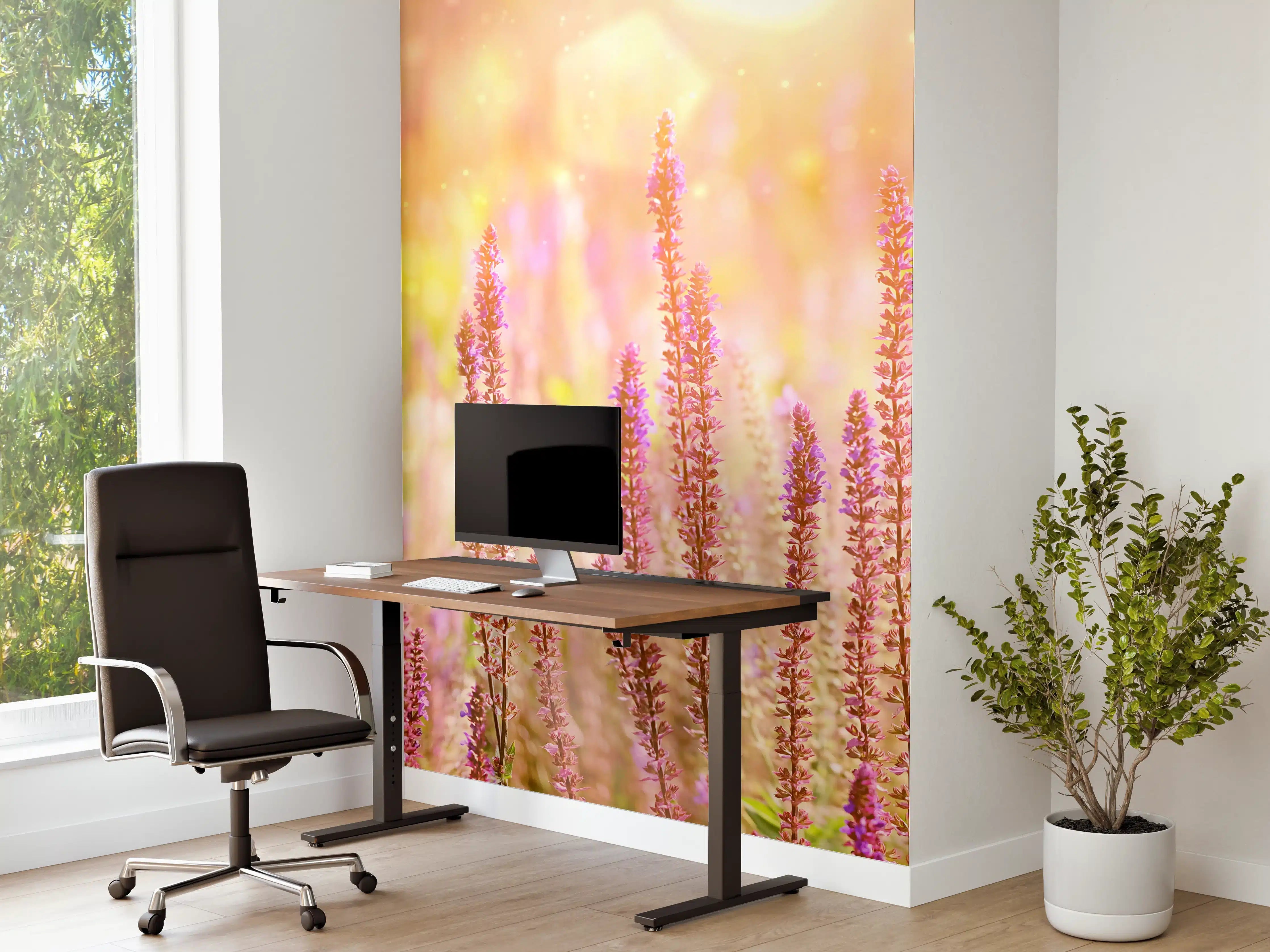 Büro Wandgestaltung - Farbenfrohe Blüten der Ziersalbei-Pflanzen