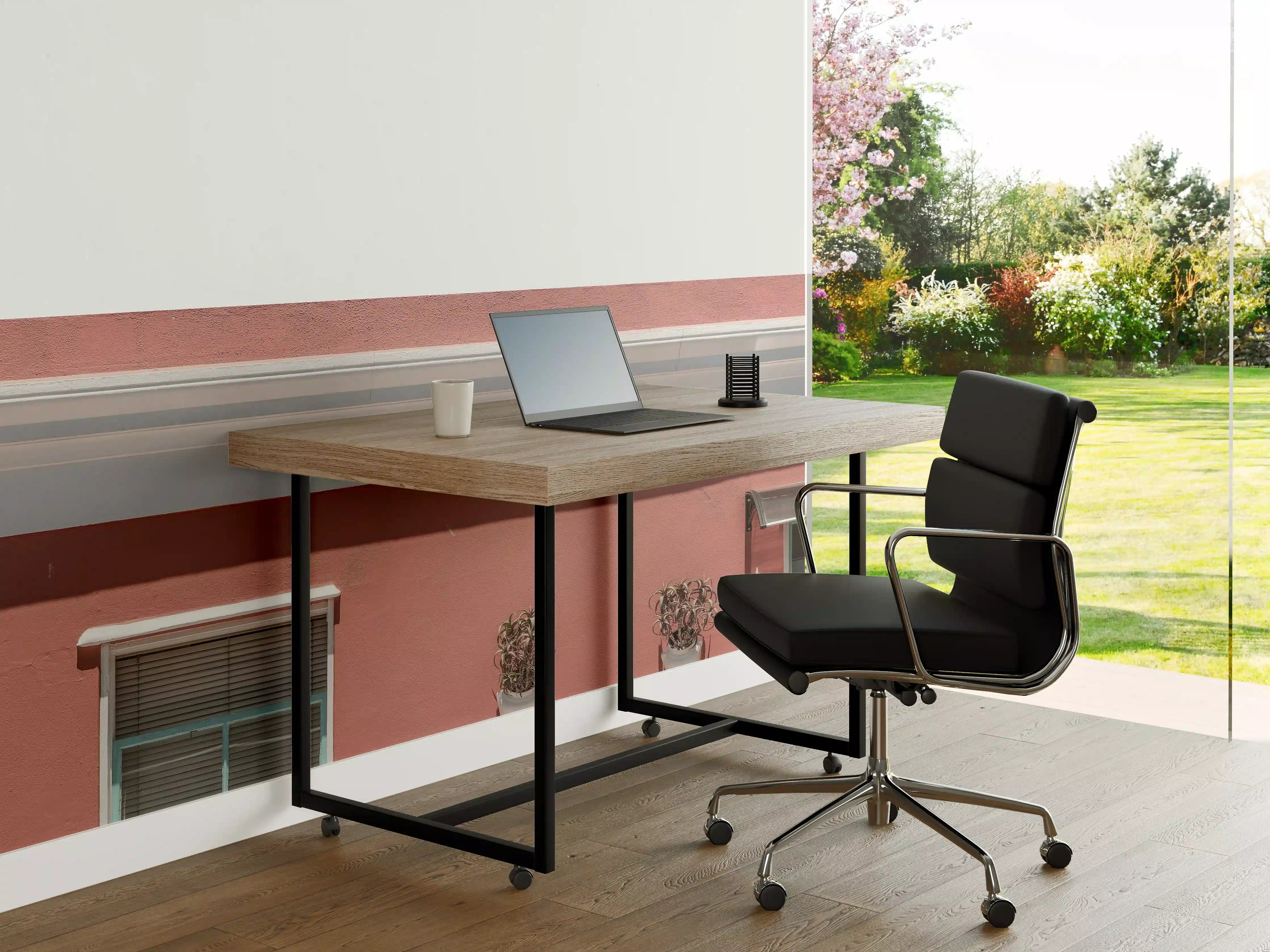 Büro Wandgestaltung - Farbenfrohe Hausfassade Pink
