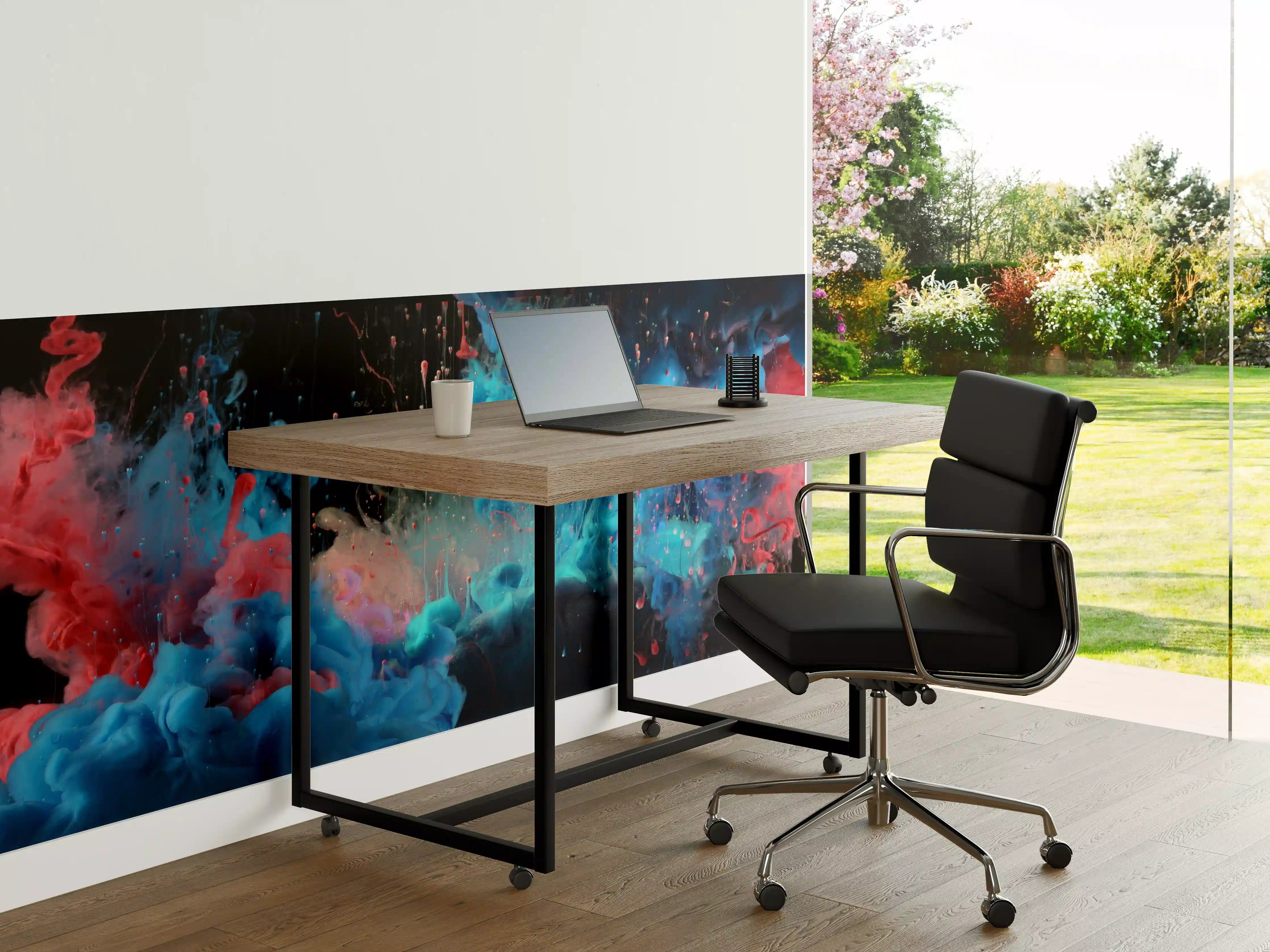 Büro Wandgestaltung - Farbenfroher Farbschauer