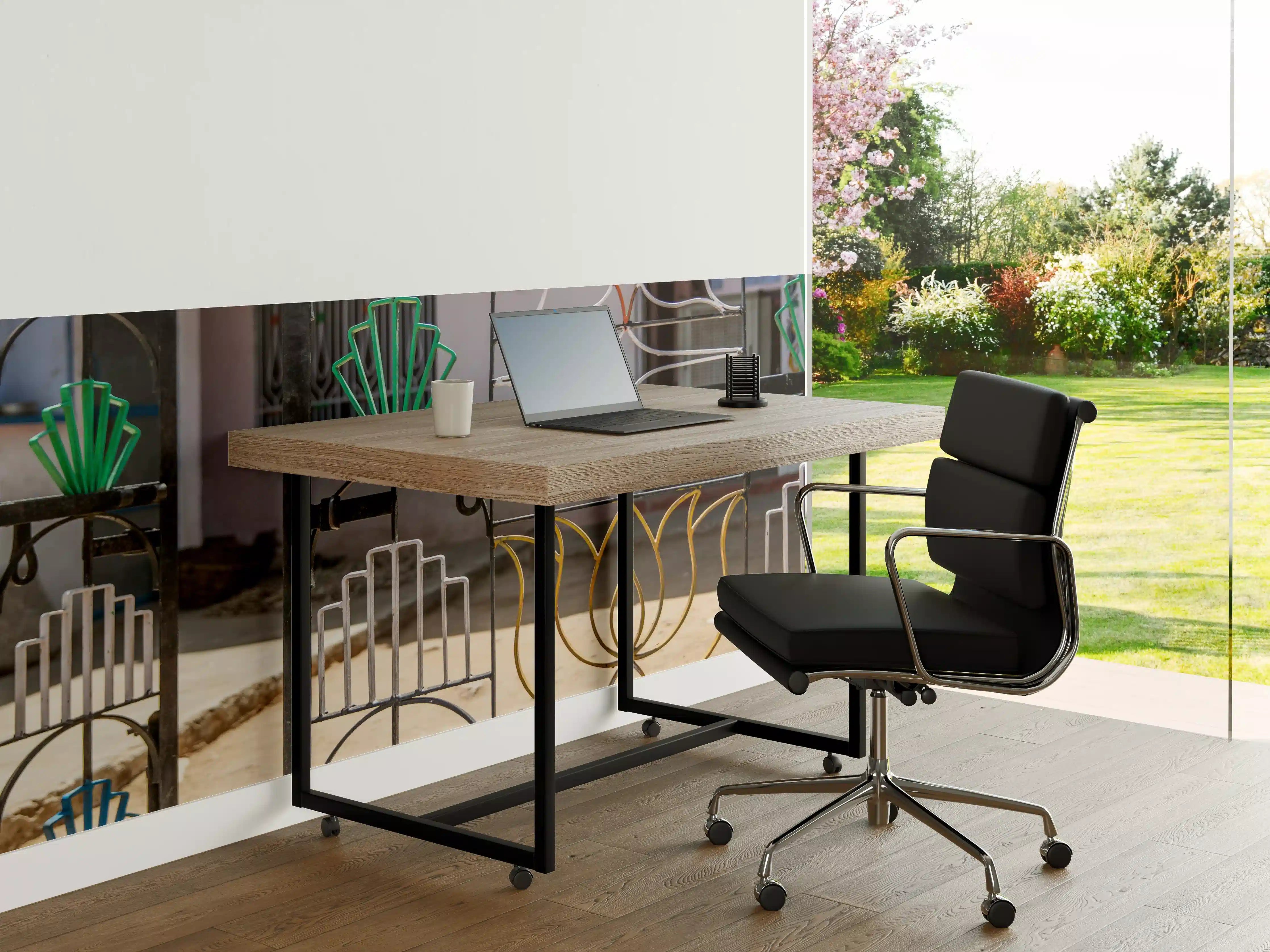 Büro Wandgestaltung - Farbenfrohes Lotus-Tor-Design