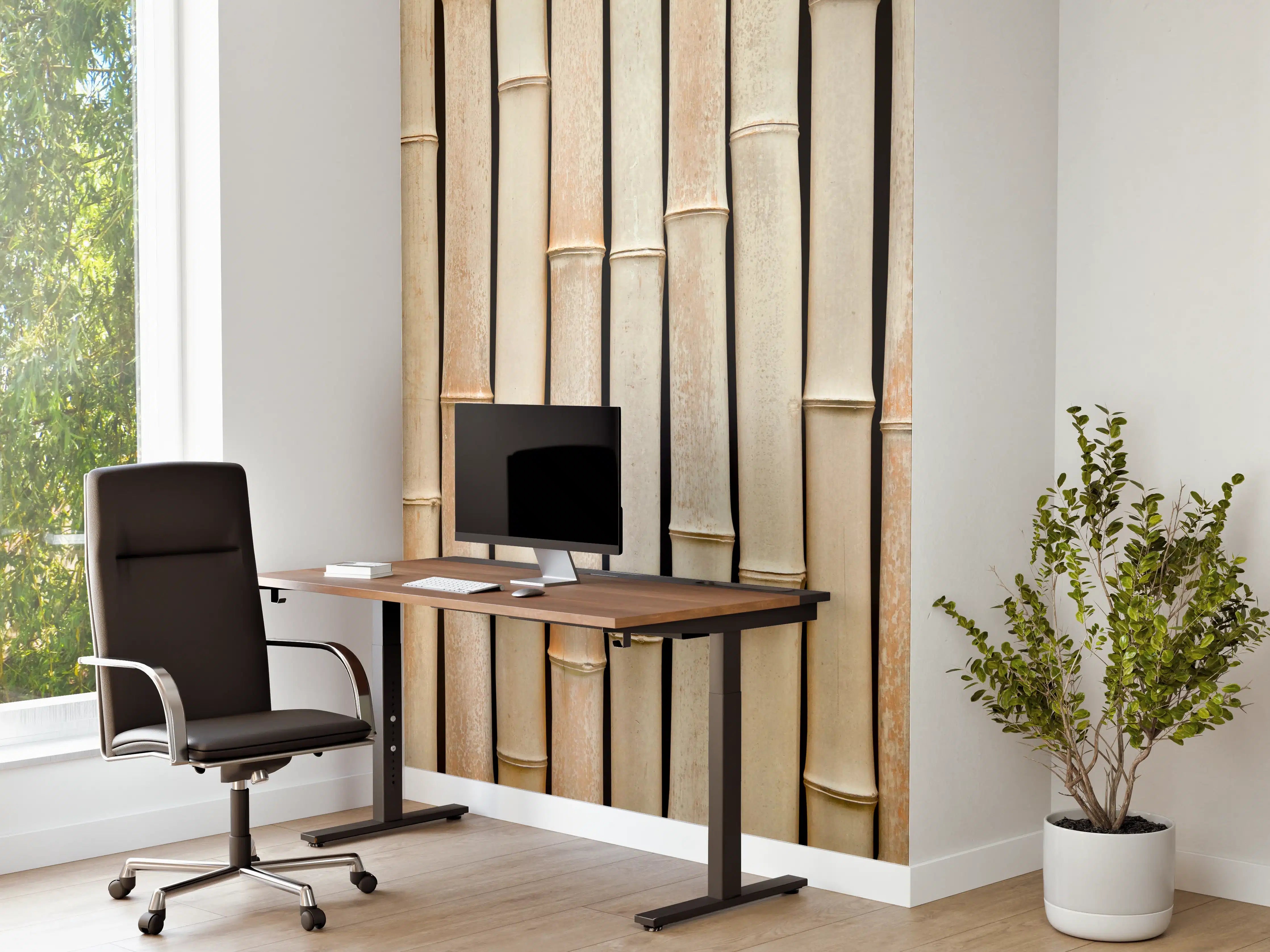 Büro Wandgestaltung - Fassade aus schönem Bambus