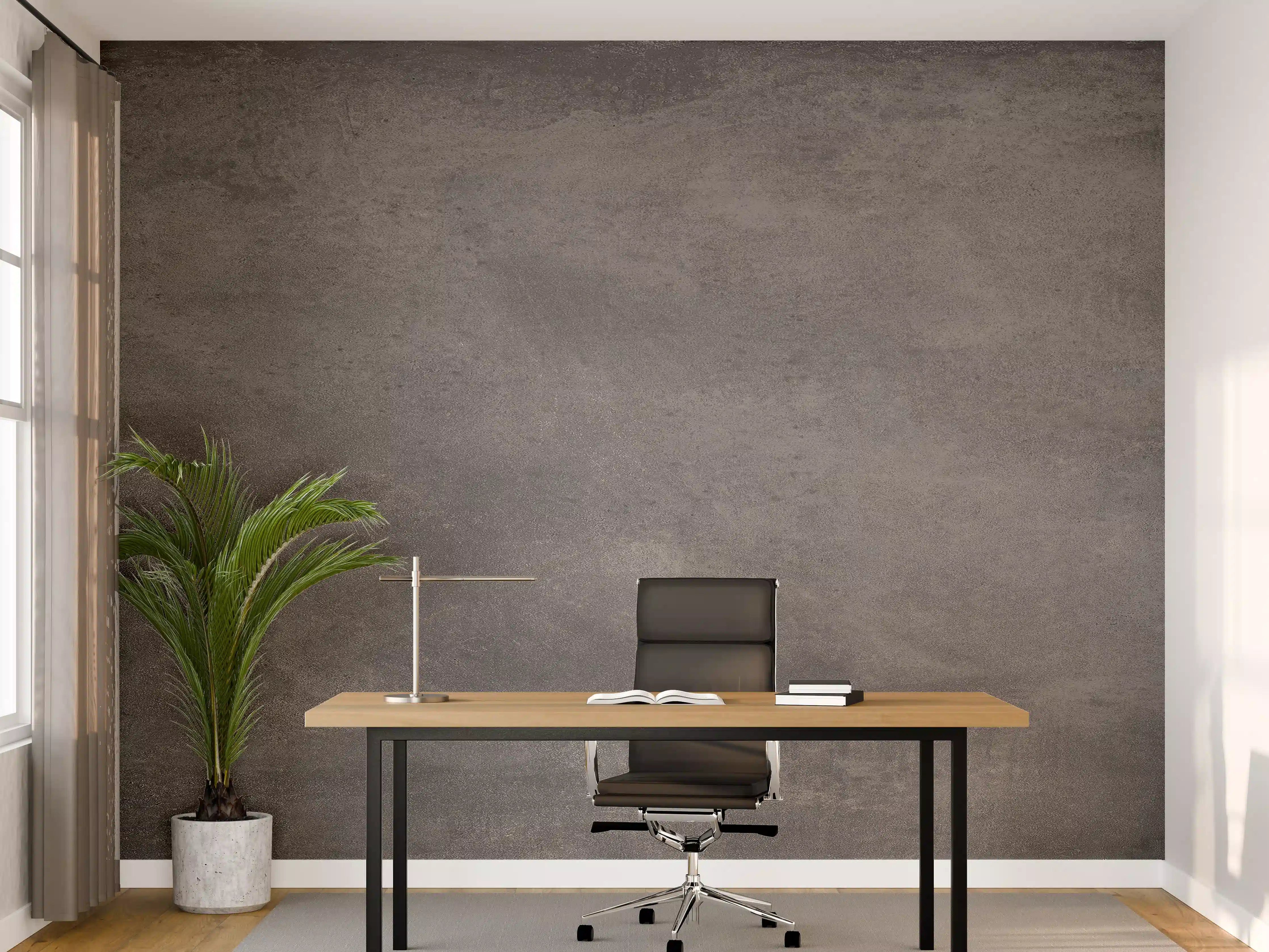 Büro Wandgestaltung - Feine dunkle Betonwand