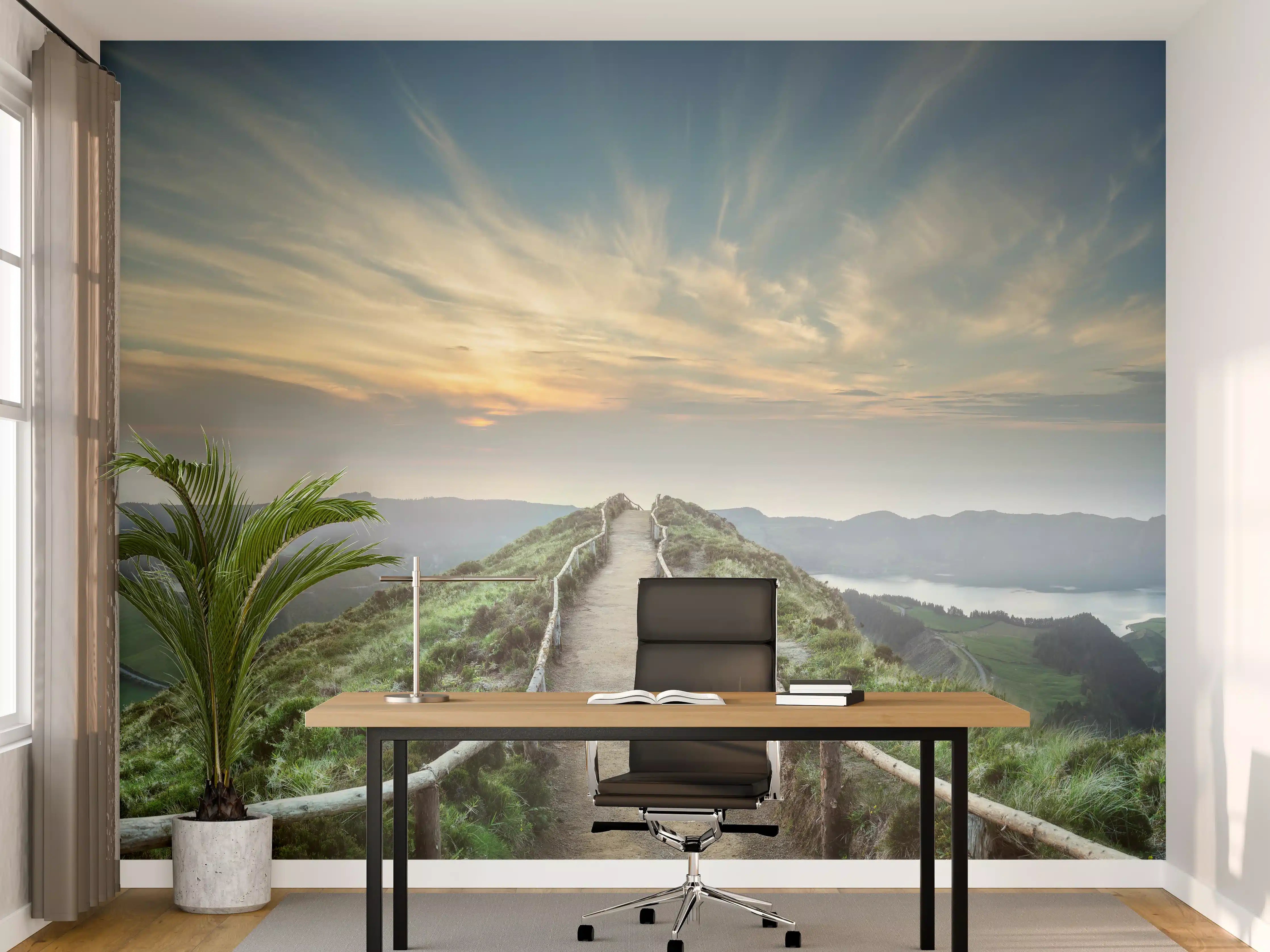 Büro Wandgestaltung - Fesselnde Berglandschaft - Ponta Delgada