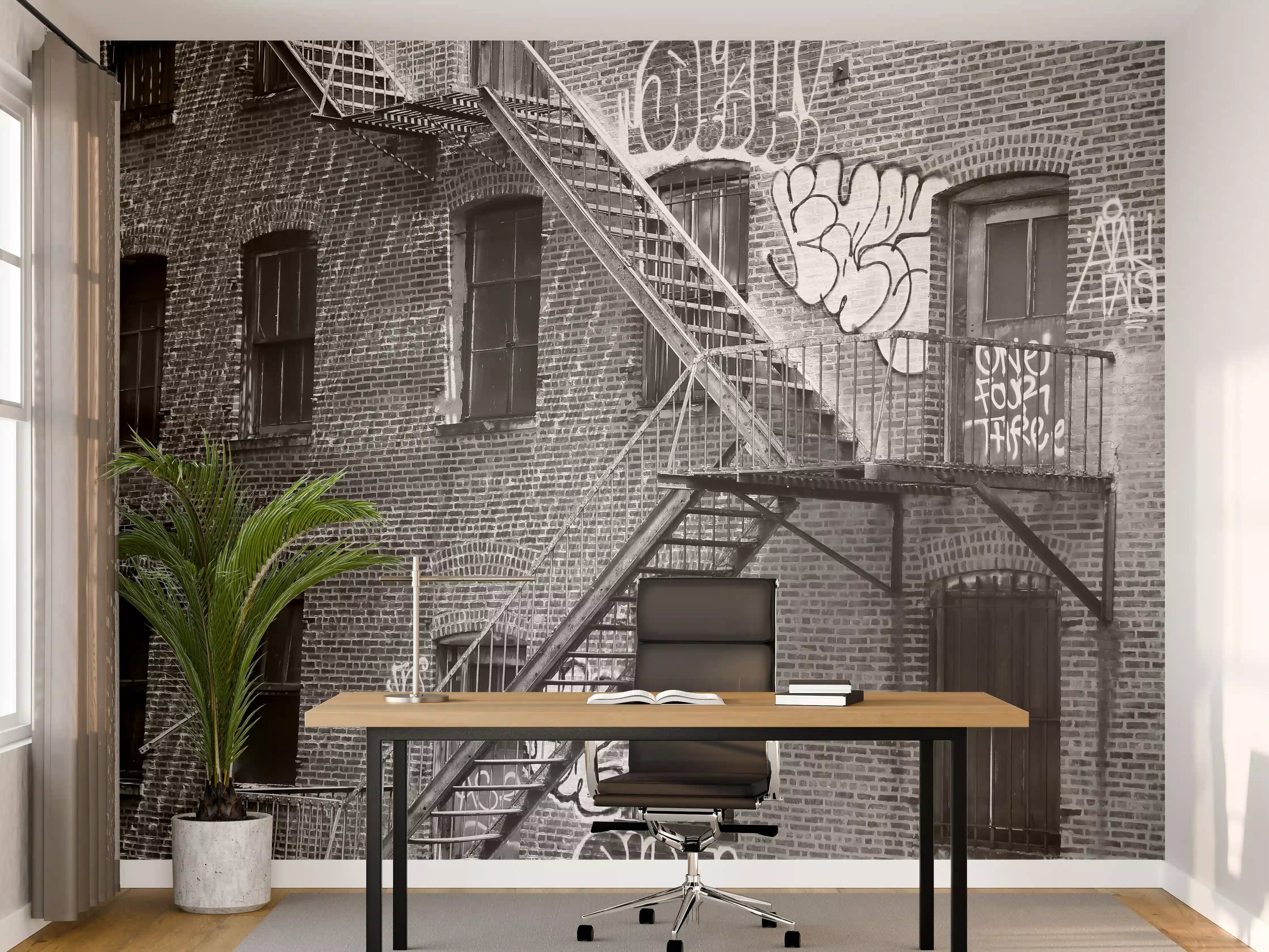 Büro Wandgestaltung - Feuerleiter in NYC- USA