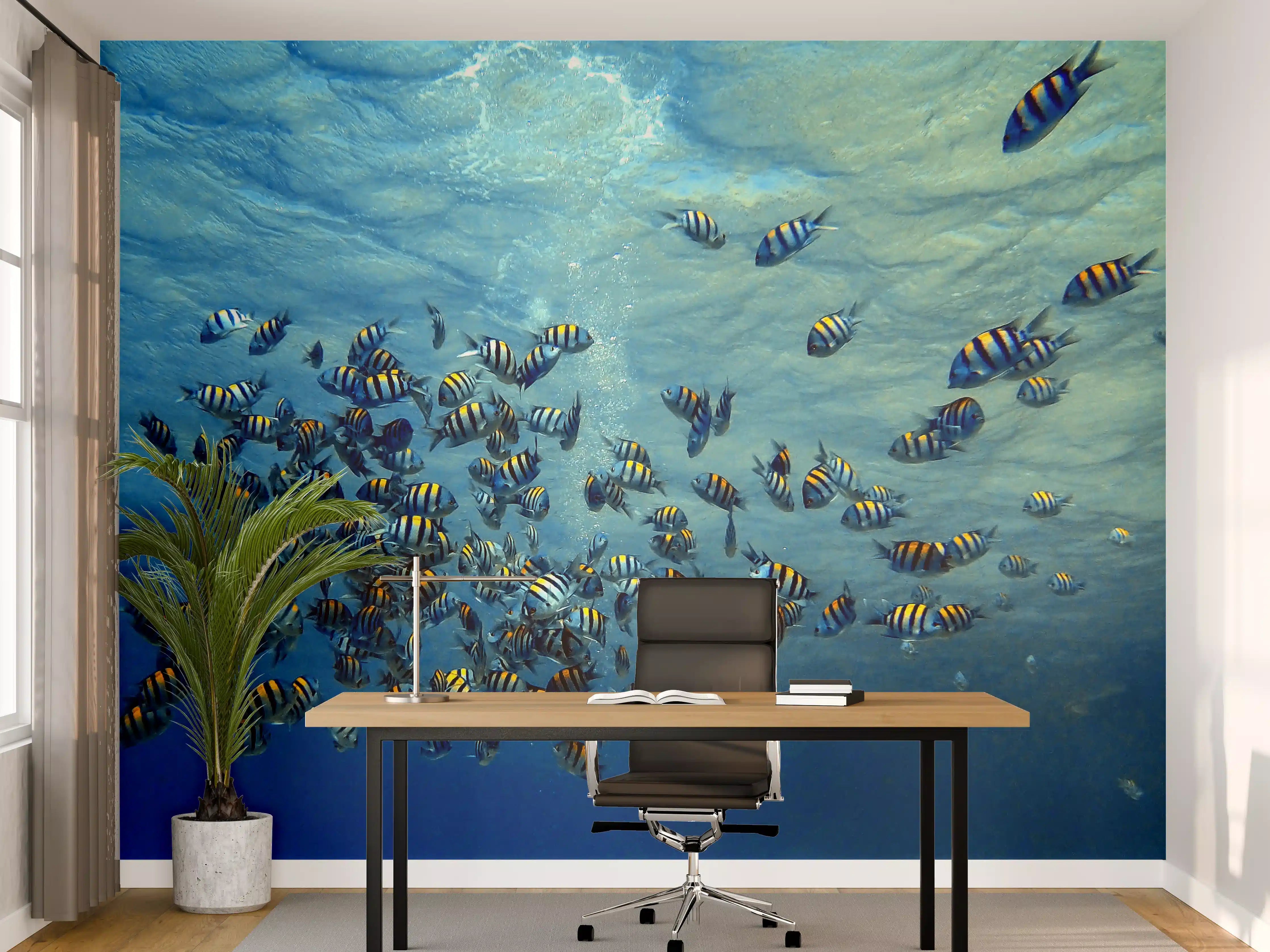 Büro Wandgestaltung - Fische im klarem Meer
