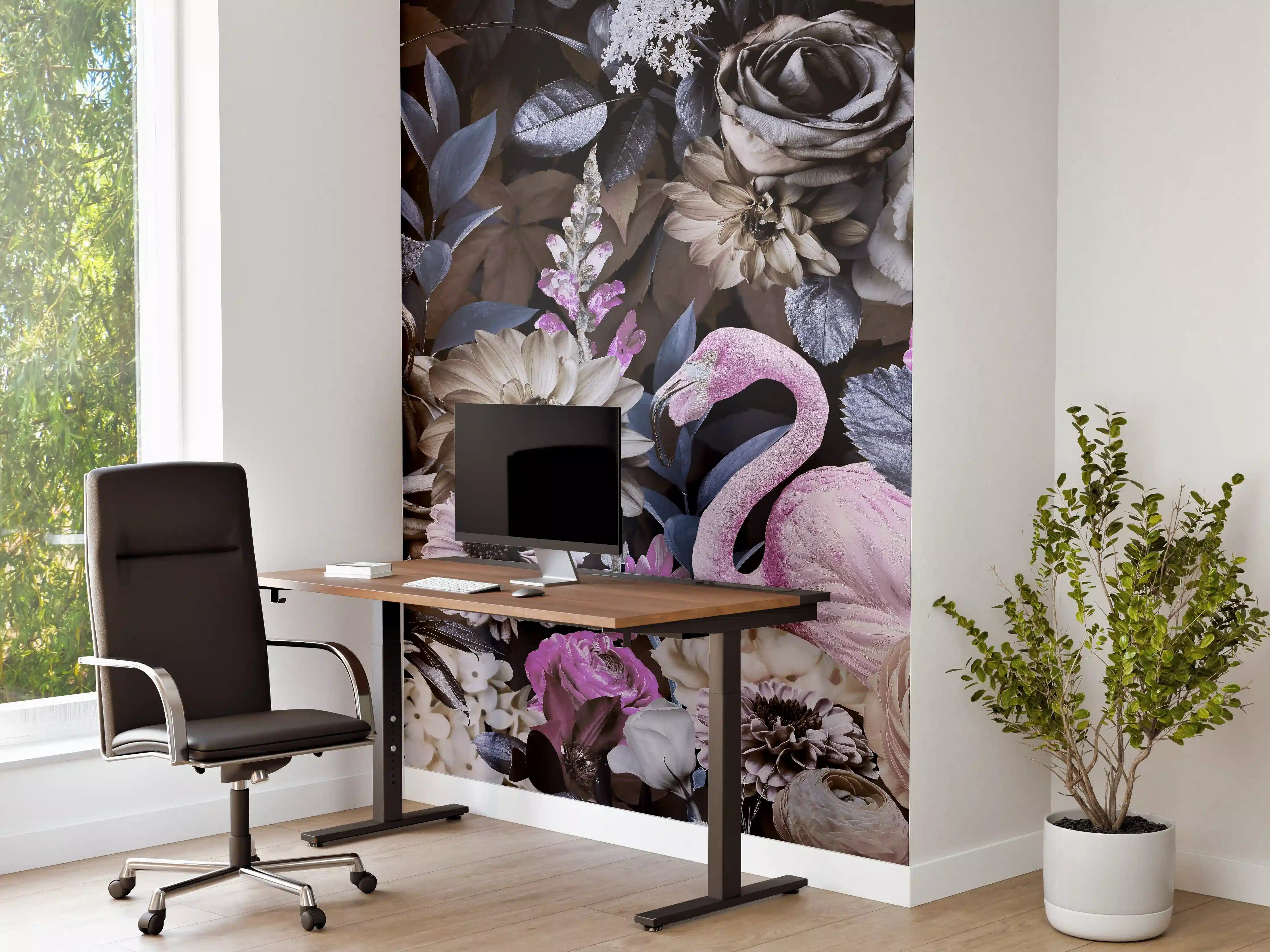 Büro Wandgestaltung - Flamingo Garden - Floral