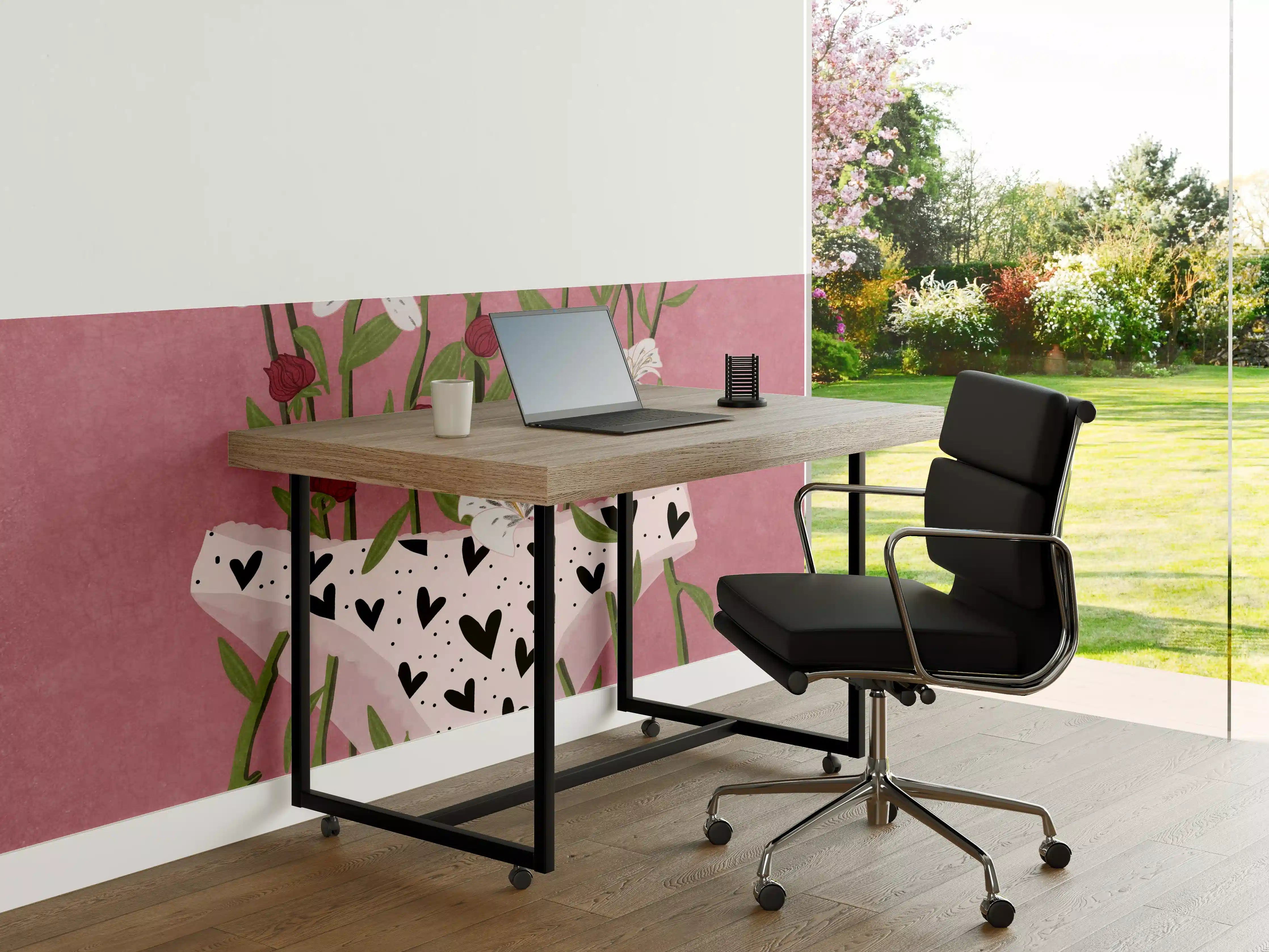 Büro Wandgestaltung - Floral-Heart Lingerie Illustration