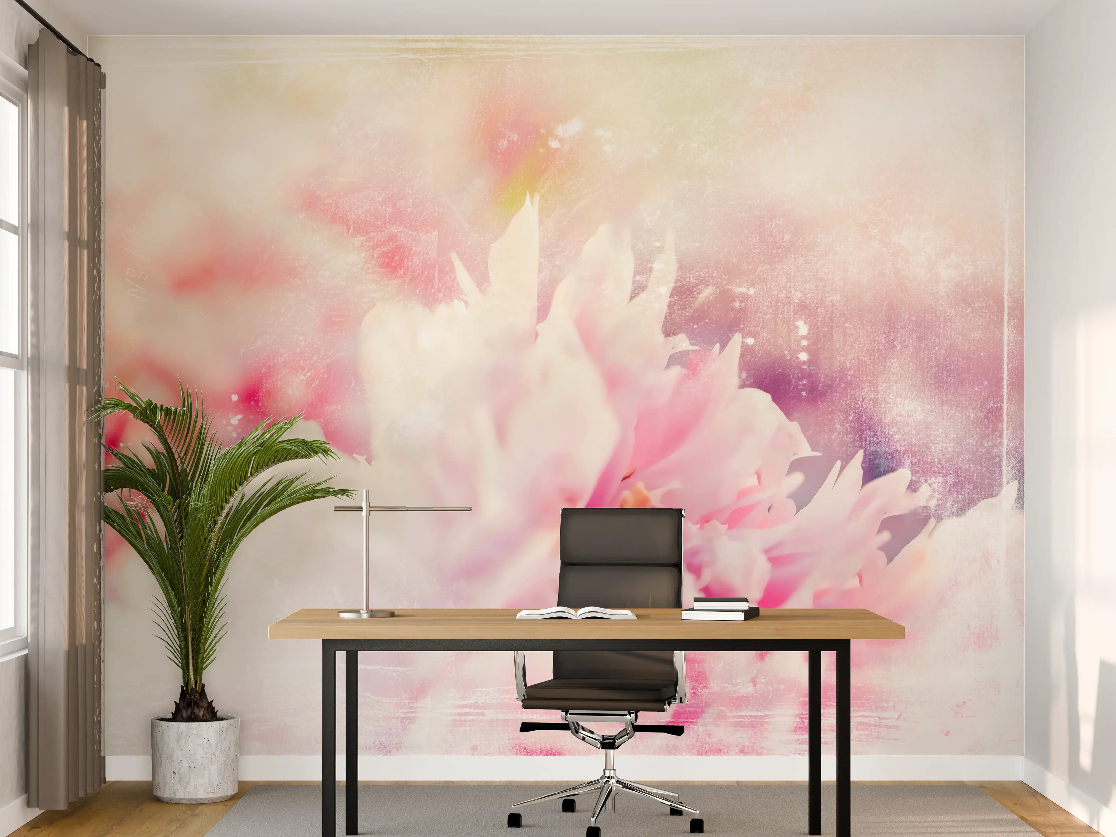 Büro Wandgestaltung - Florale Darstellung