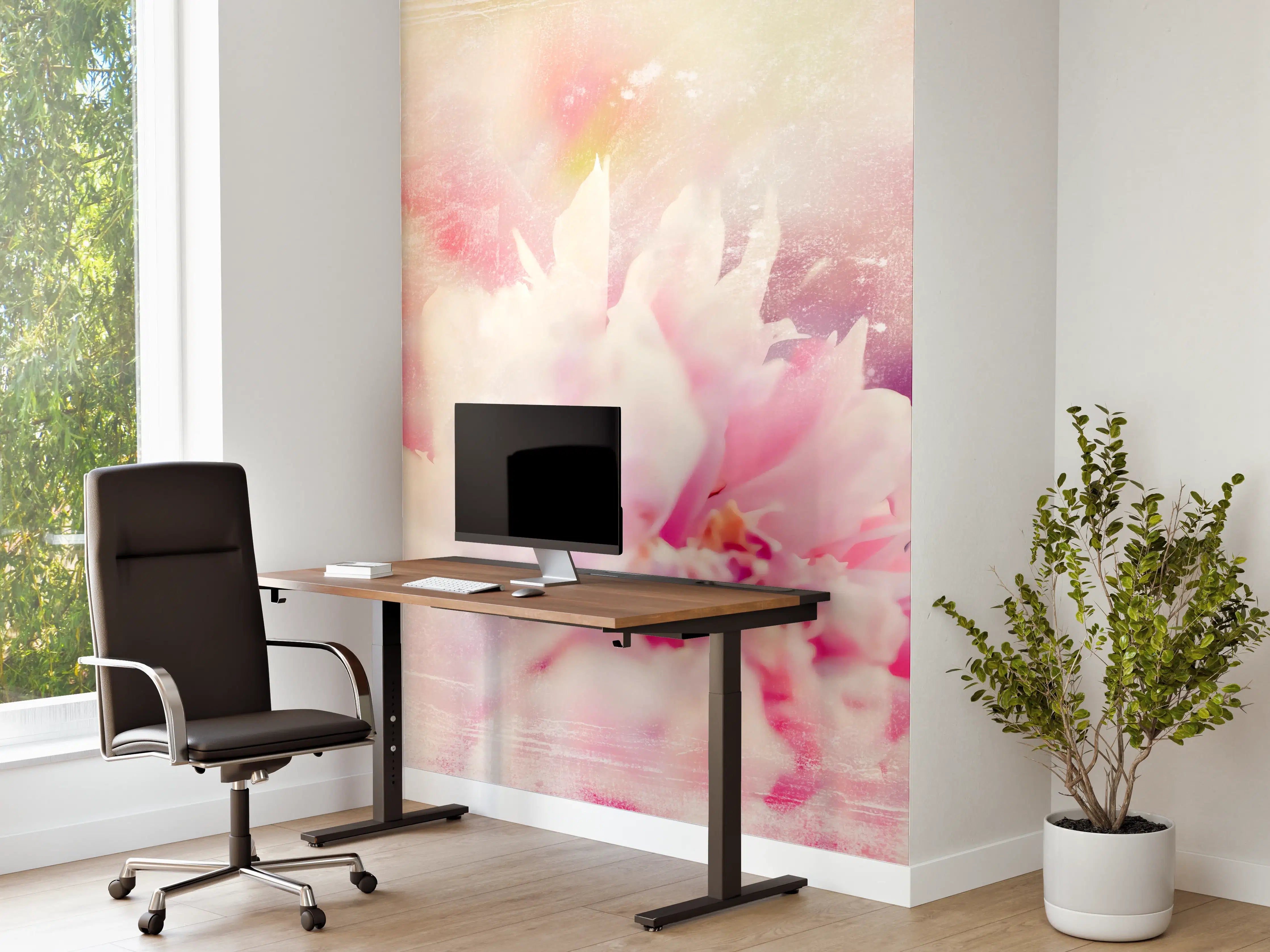 Büro Wandgestaltung - Florale Darstellung