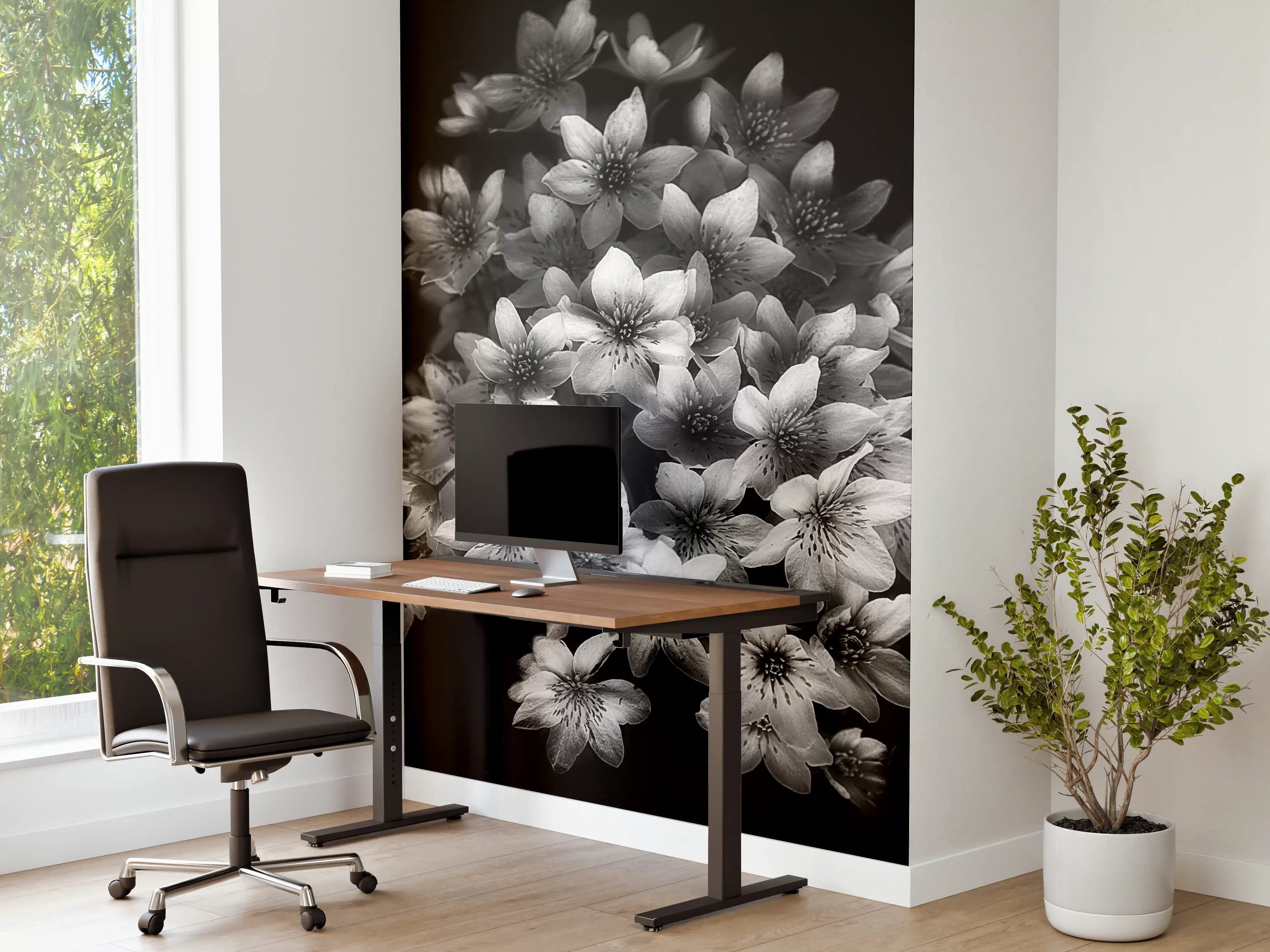 Büro Wandgestaltung - Florale Kunst - Blumenstrauß